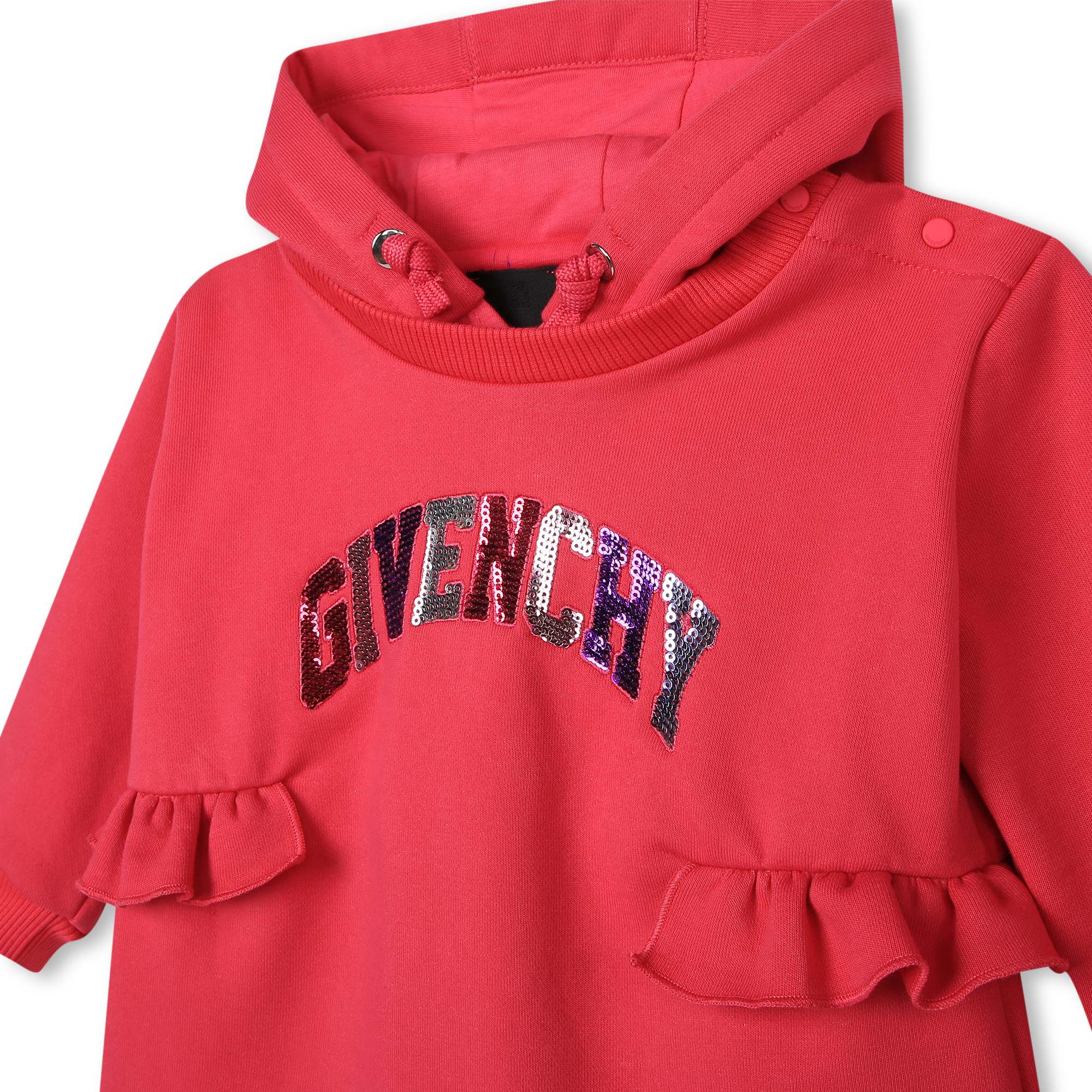 Fleece Hooded Dress with Sequins Givenchy