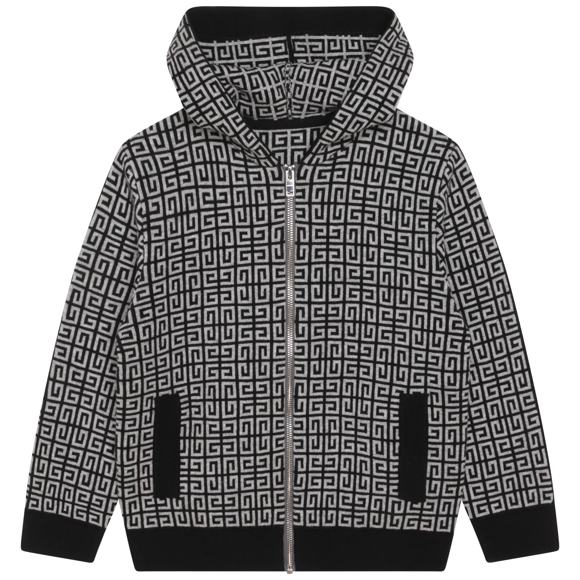 Knitted Hooded Cardigan