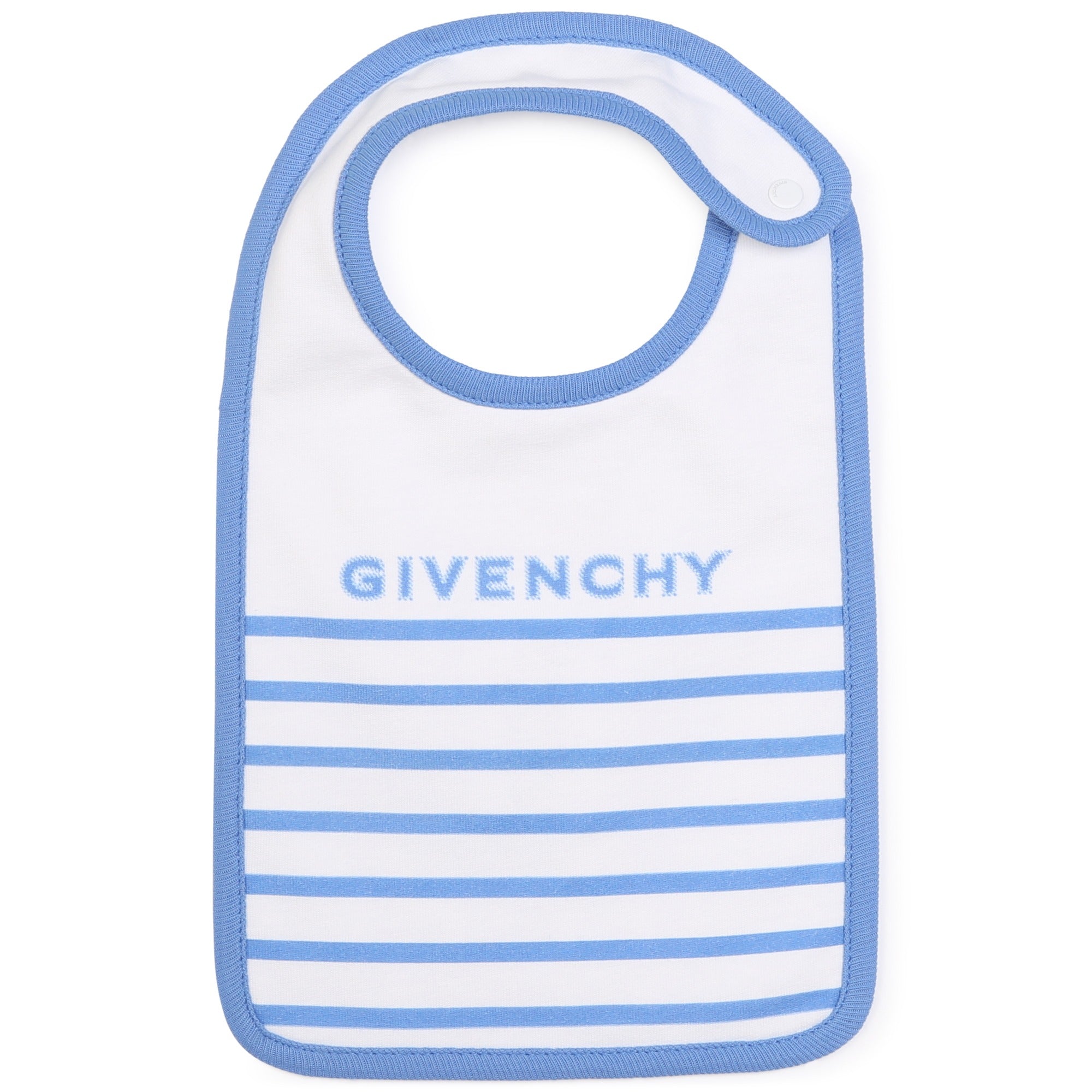 Striped PJs, Bib, and Hat Set