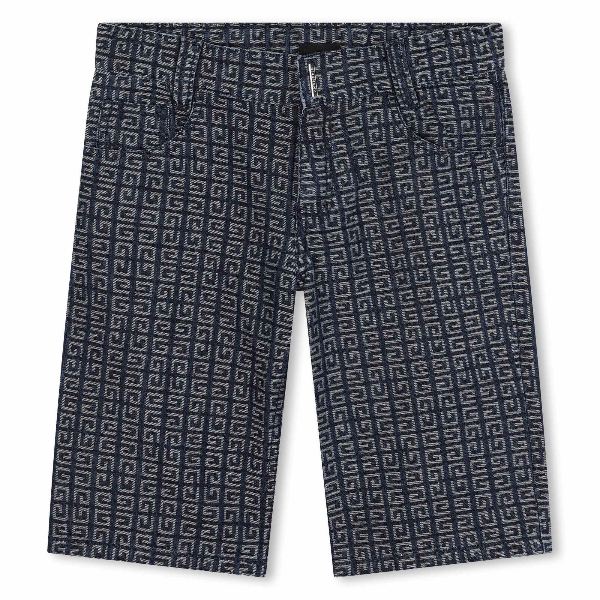 Denim Blue Bermuda Shorts for Kids Givenchy