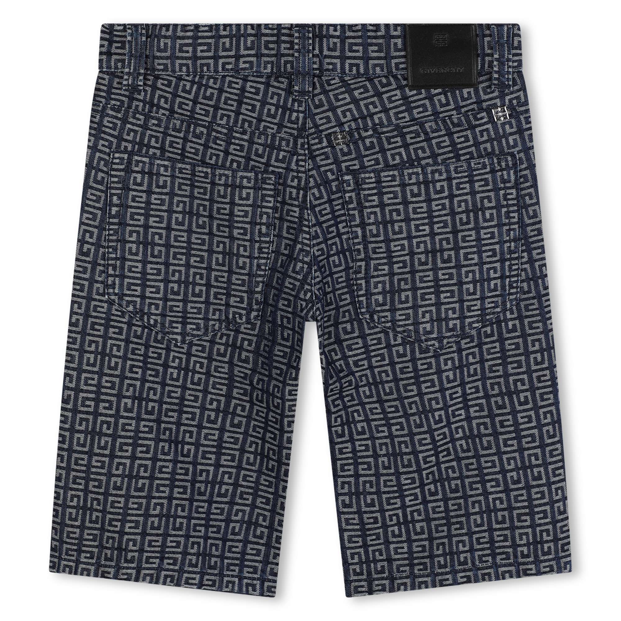Denim Blue Bermuda Shorts for Kids Givenchy