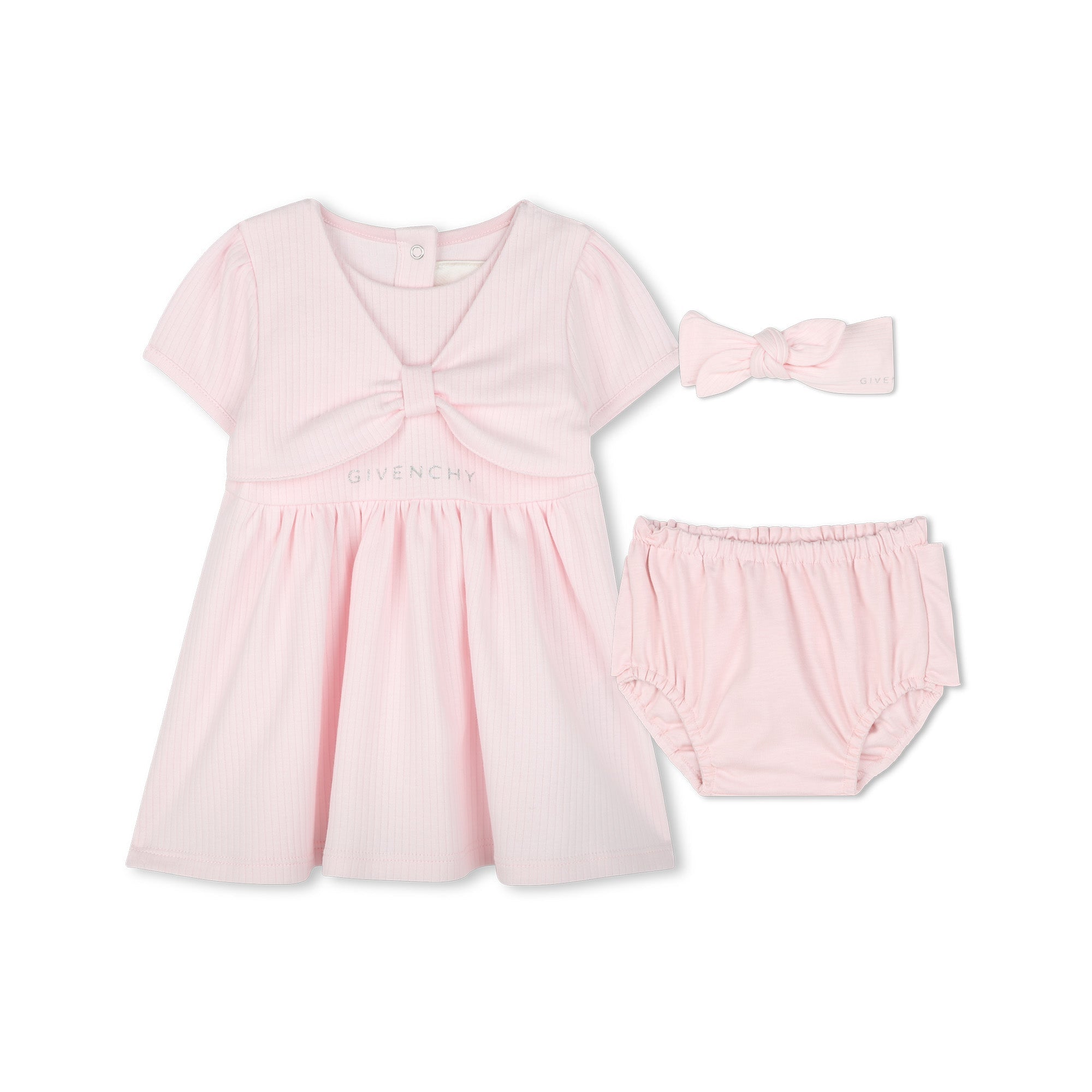 Elegant Baby Dress & Headband Set Givenchy