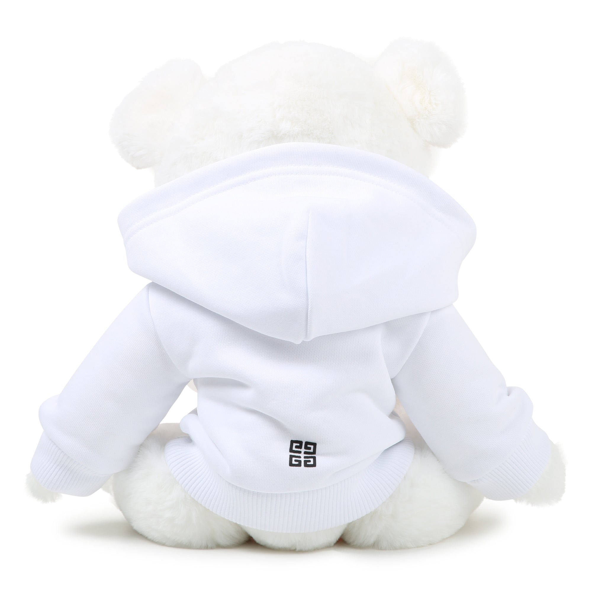 Givenchy Teddy Bear with Fleece Hoodie and Logo Prints