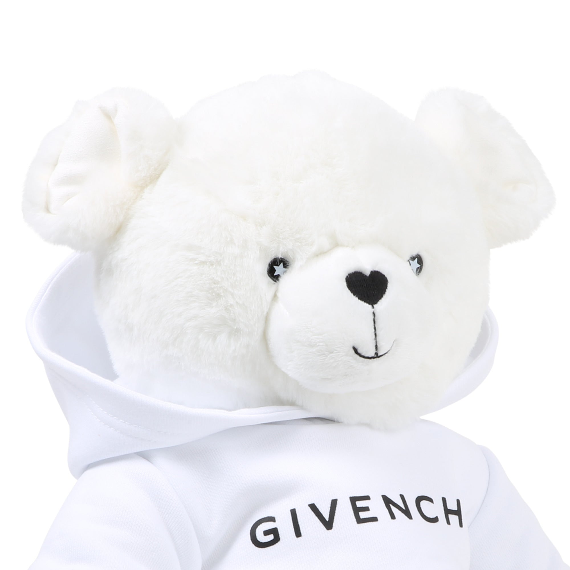 Givenchy Teddy Bear with Fleece Hoodie and Logo Prints