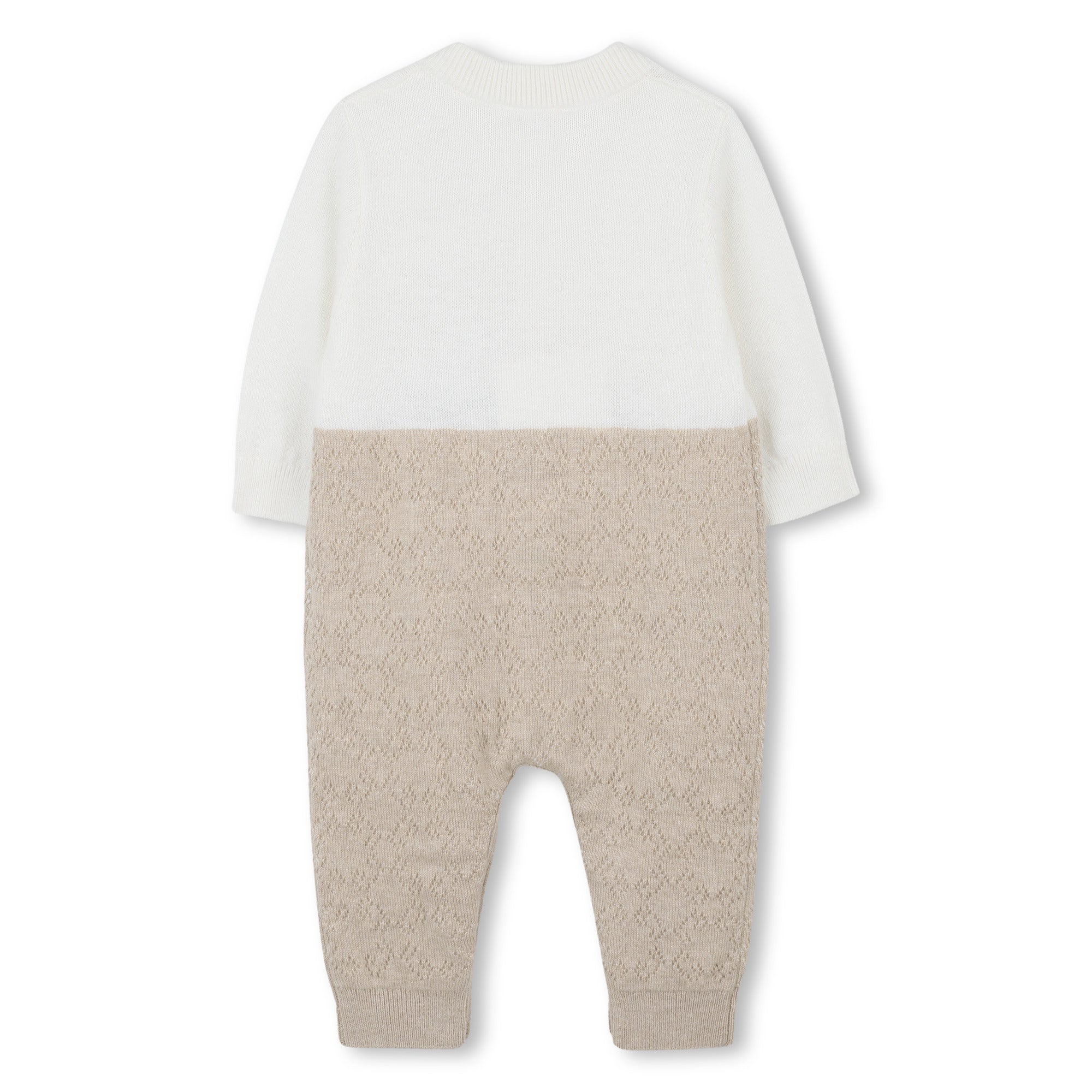 Baby knitted overall, off white