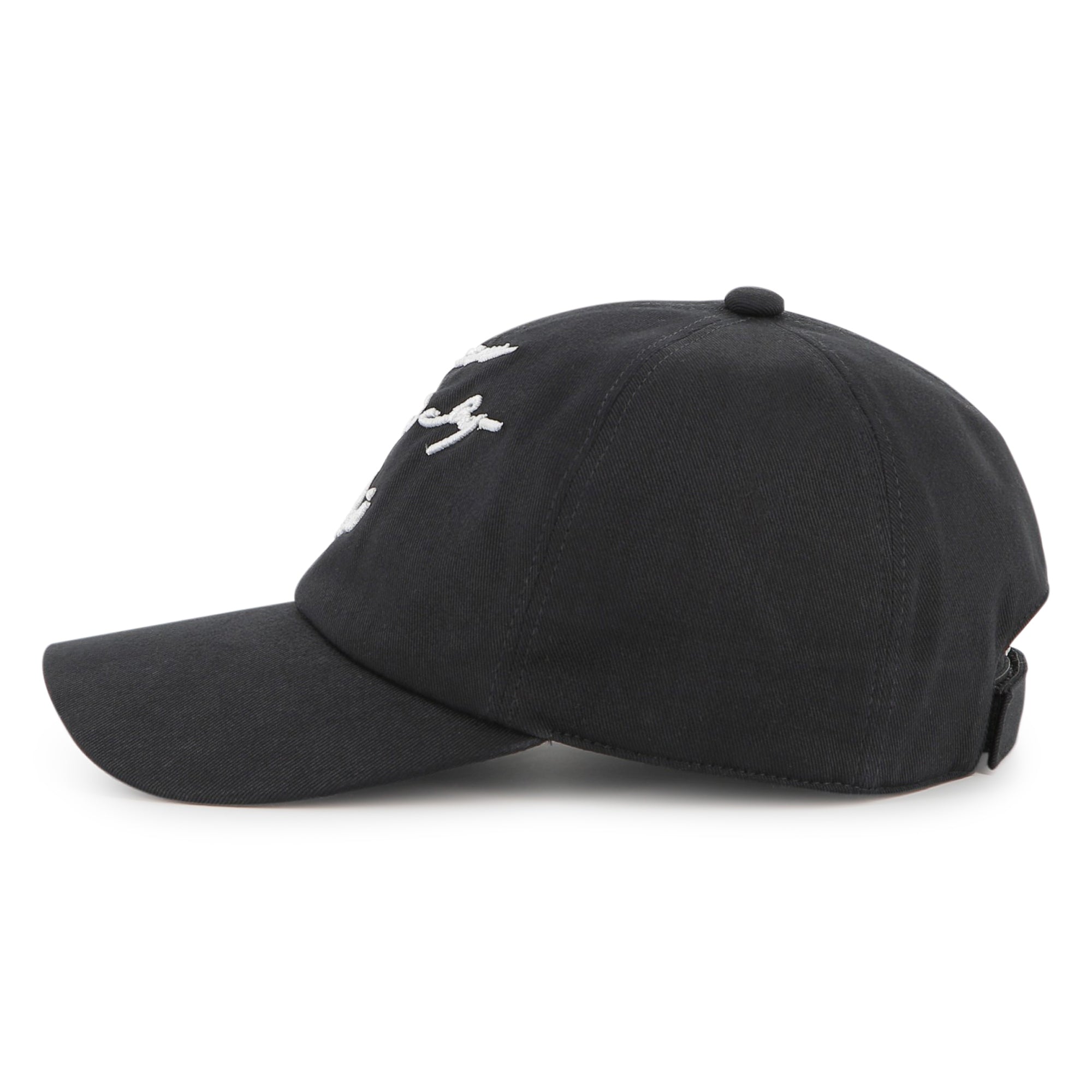 Black Cotton Twill Cap with Maison Givenchy Paris Embroidery