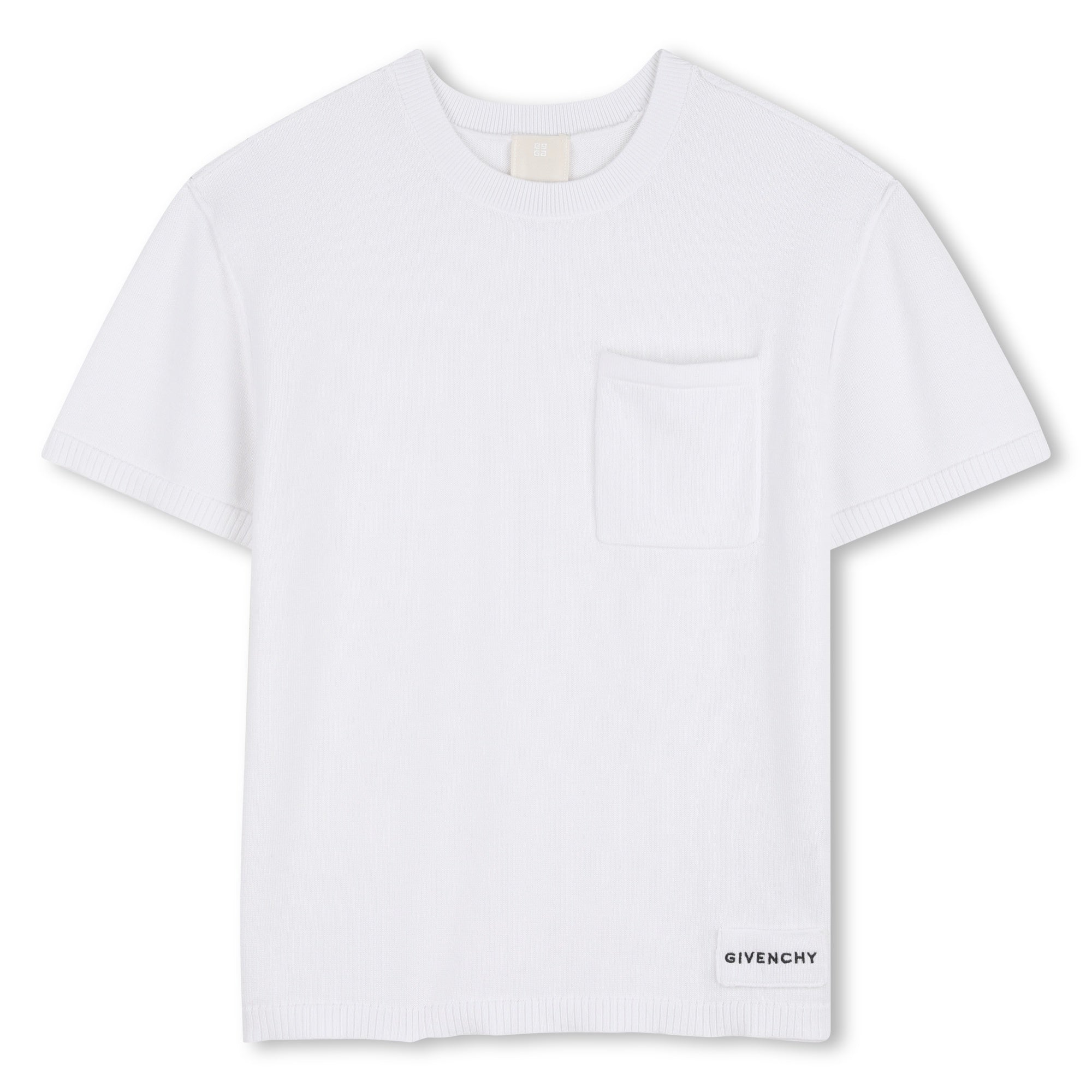White Knitted Pima Cotton T-Shirt Givenchy