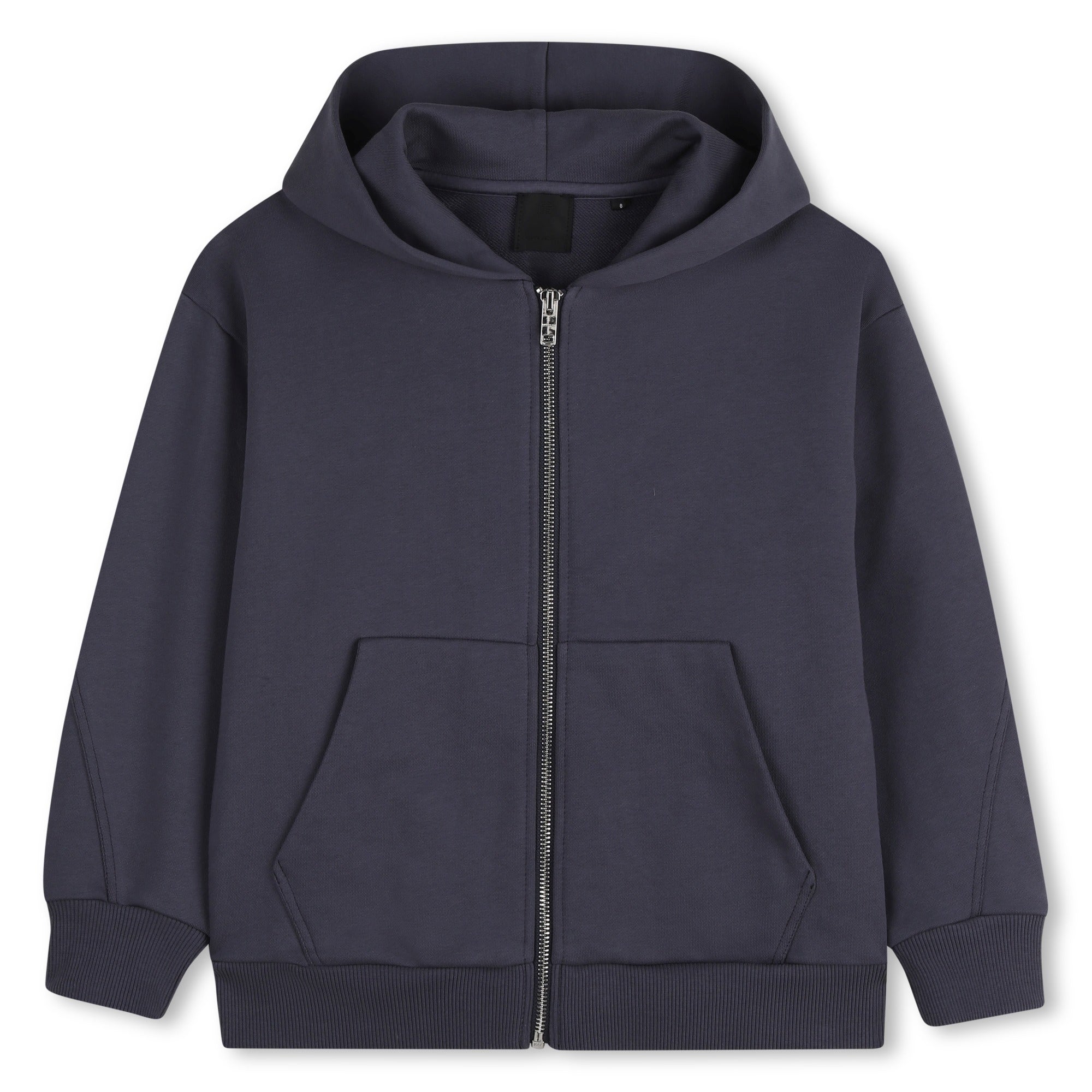 Zipped Fleece Hoodie with Embroidered Back Detail Givenchy