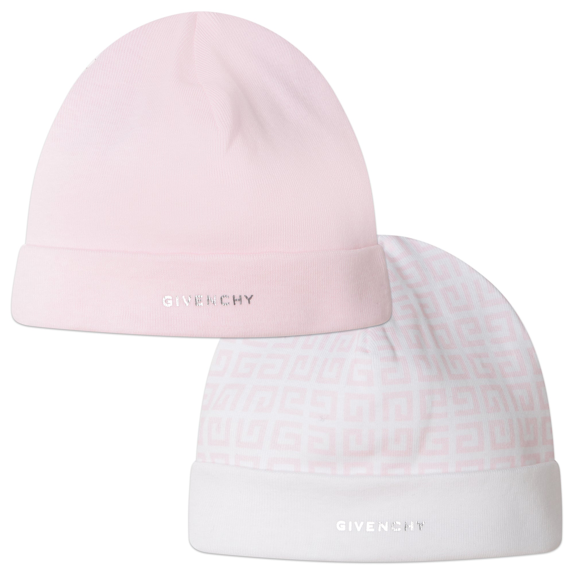 Ribbed Hat Set Available In Pink And Blue Set Options Givenchy
