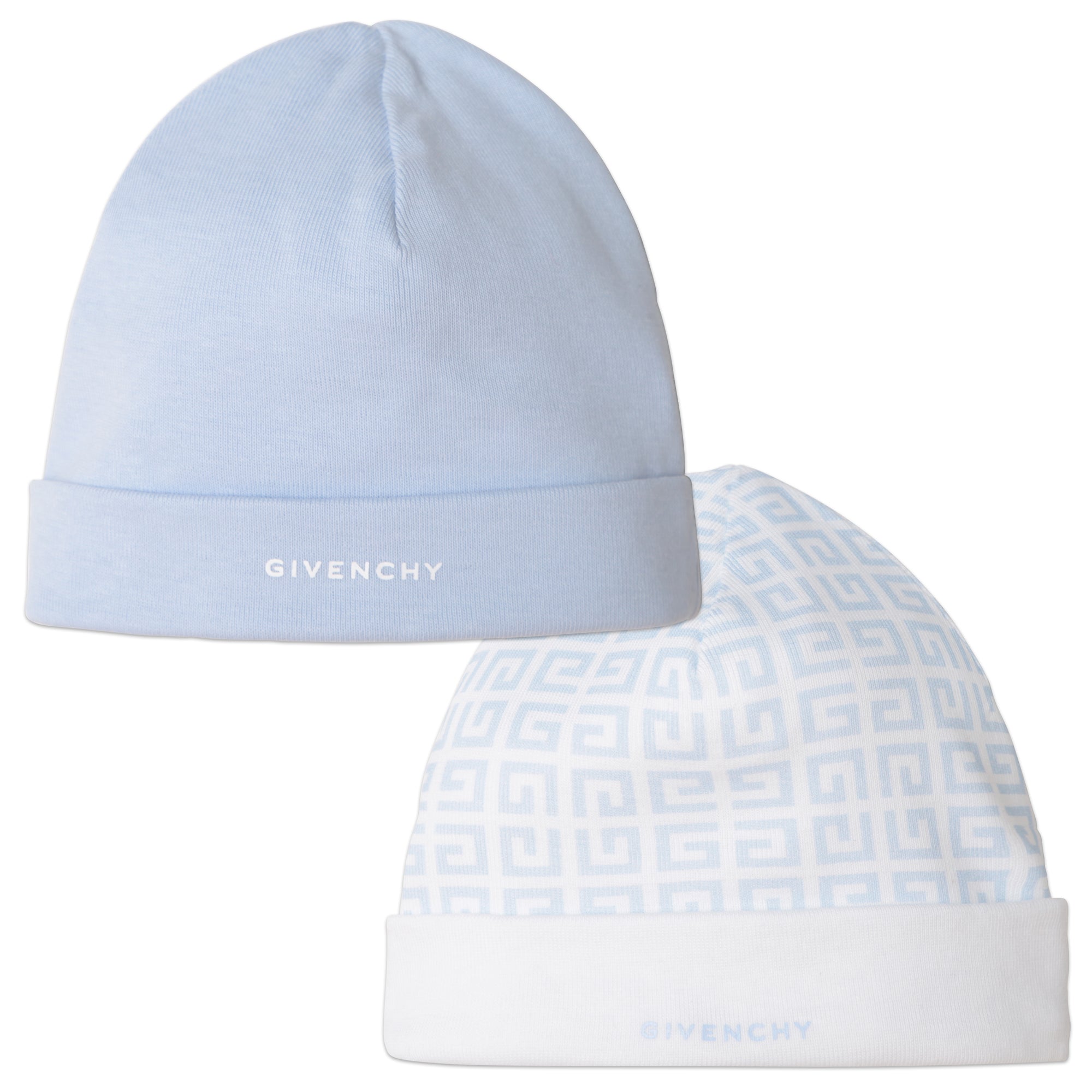 Ribbed Hat Set Available In Pink And Blue Set Options Givenchy