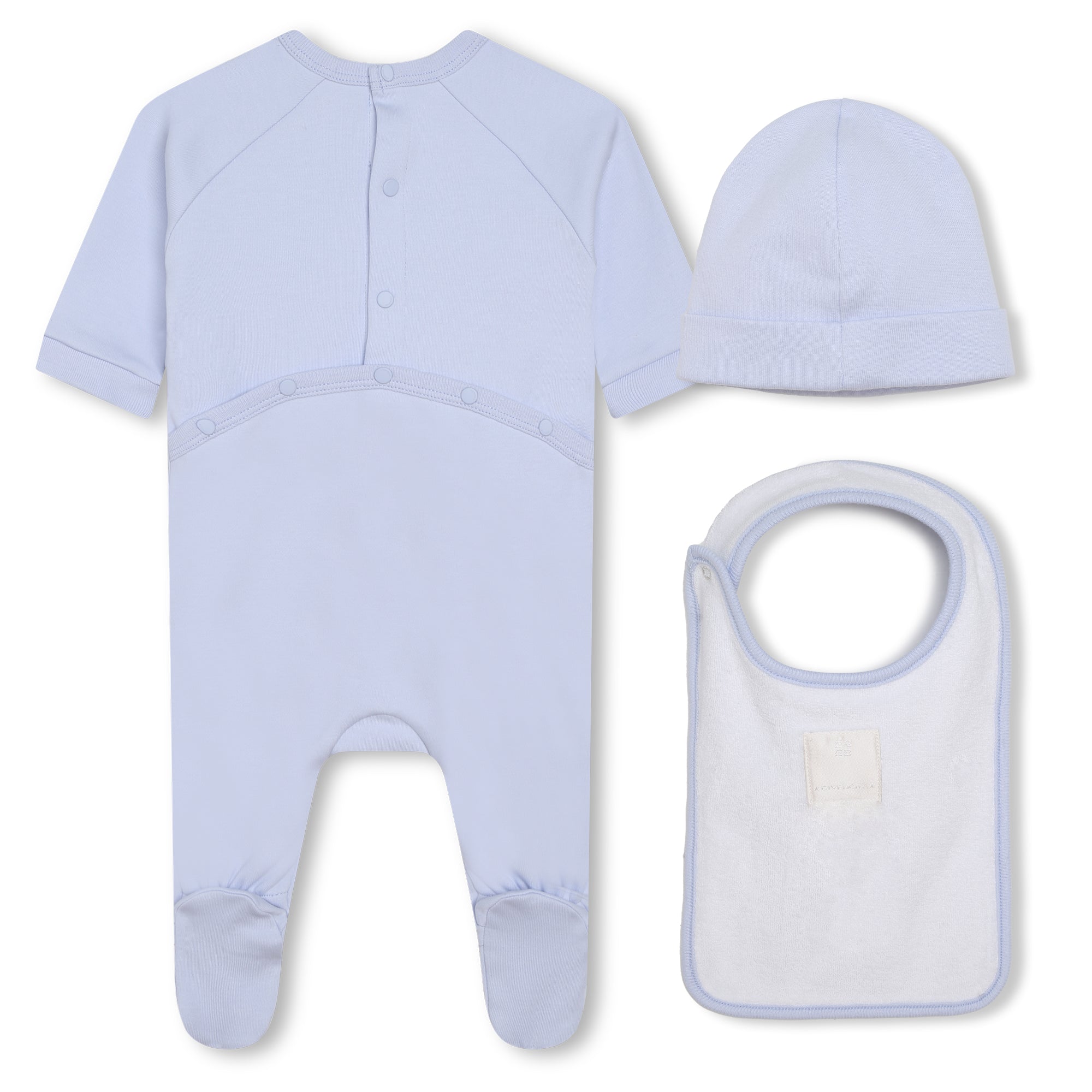 Baby Jumpsuit With Matching Hat And Bib