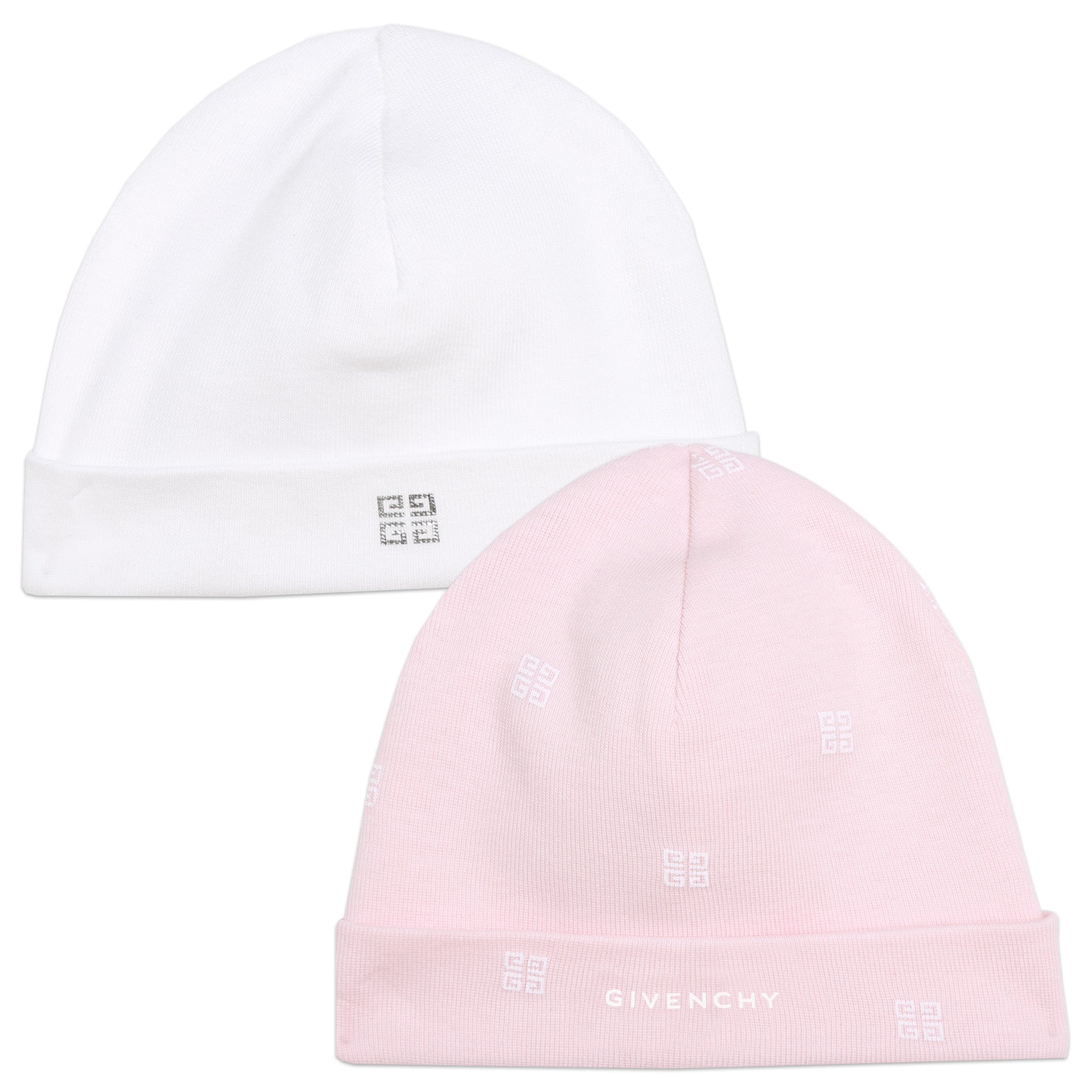 Set of 2 Ribbed Hats in Pink And Blue Sets Givenchy