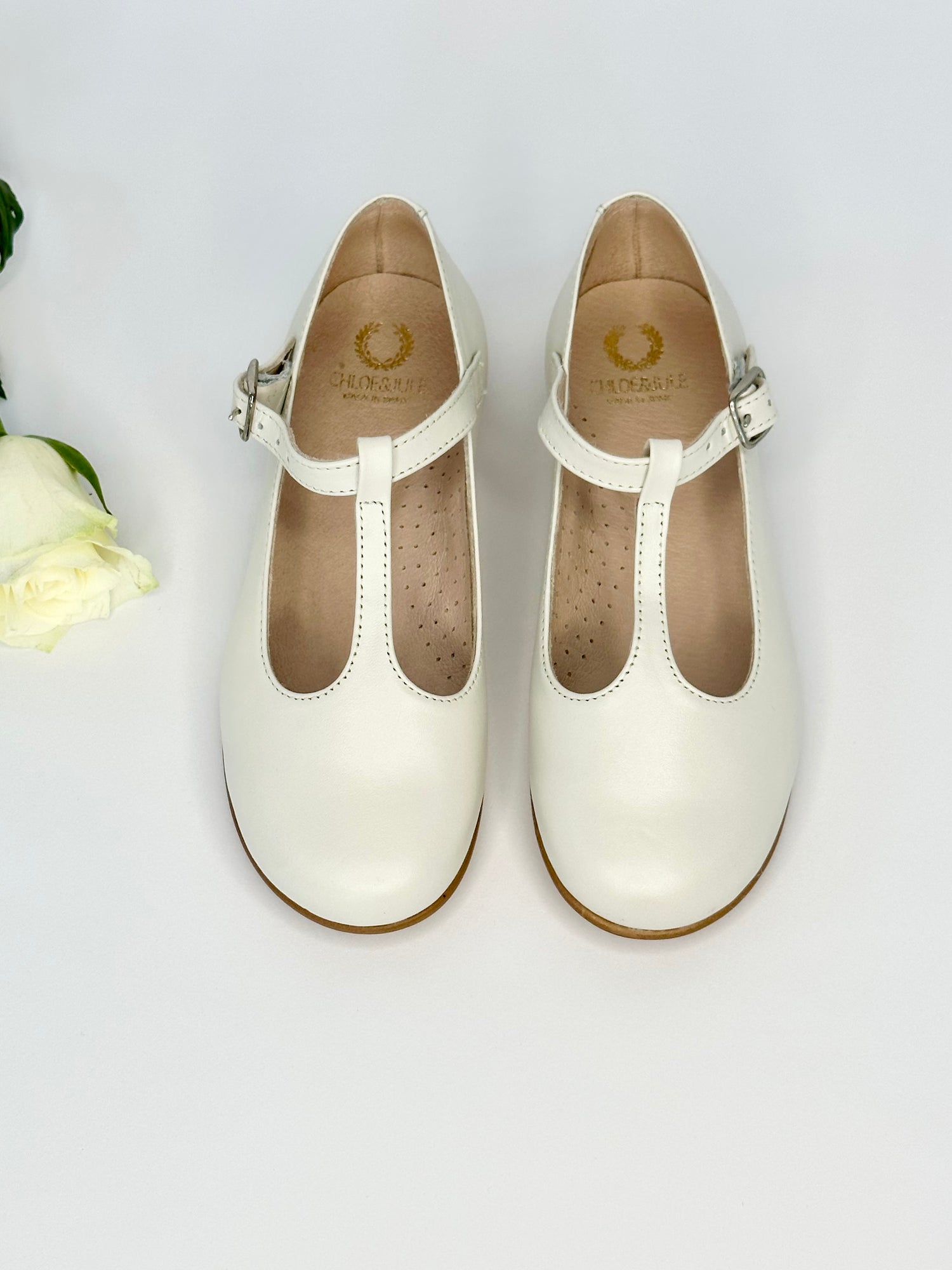 Bone Leather T-Bar Mary Janes