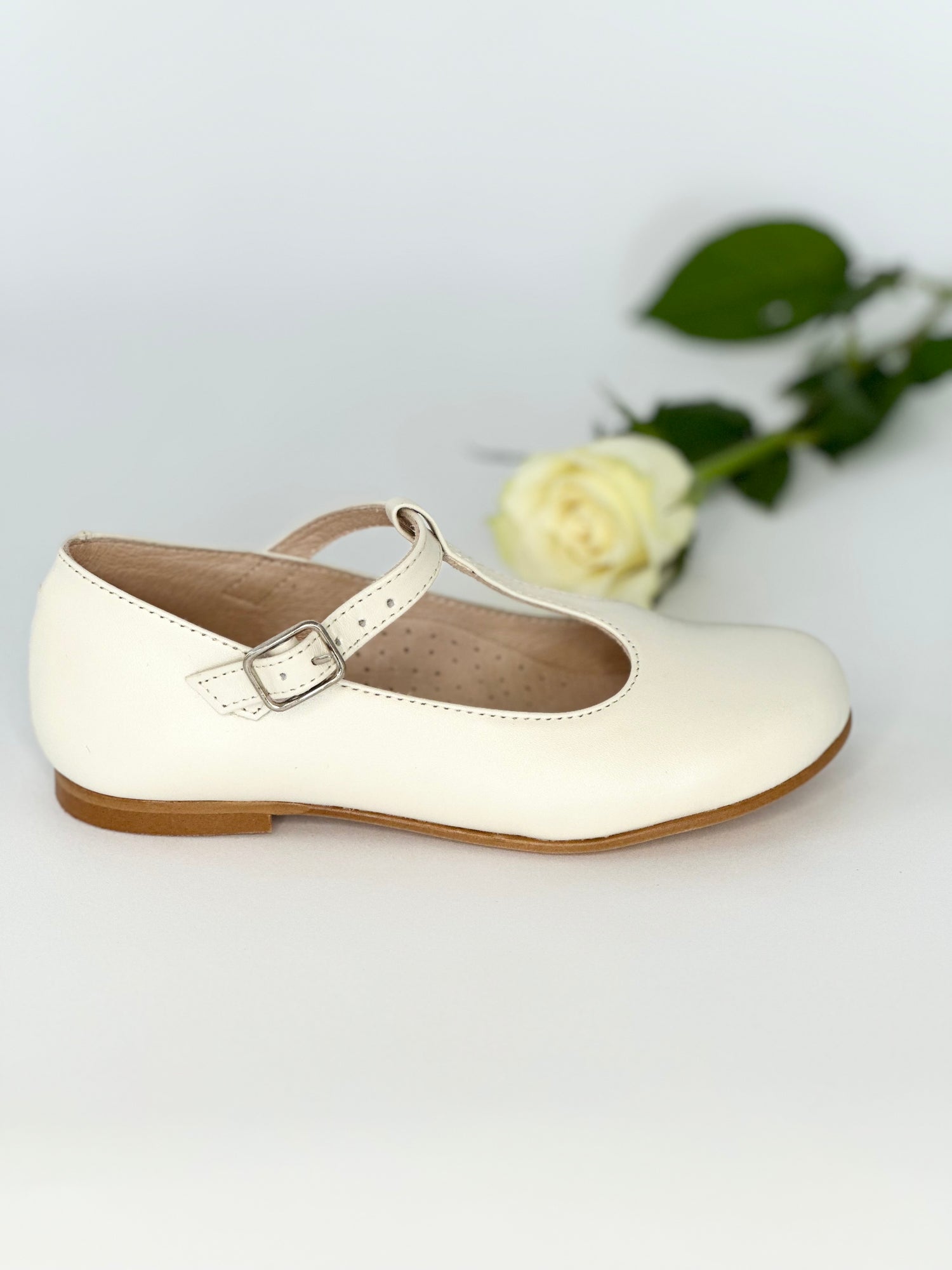 Bone Leather T-Bar Mary Janes