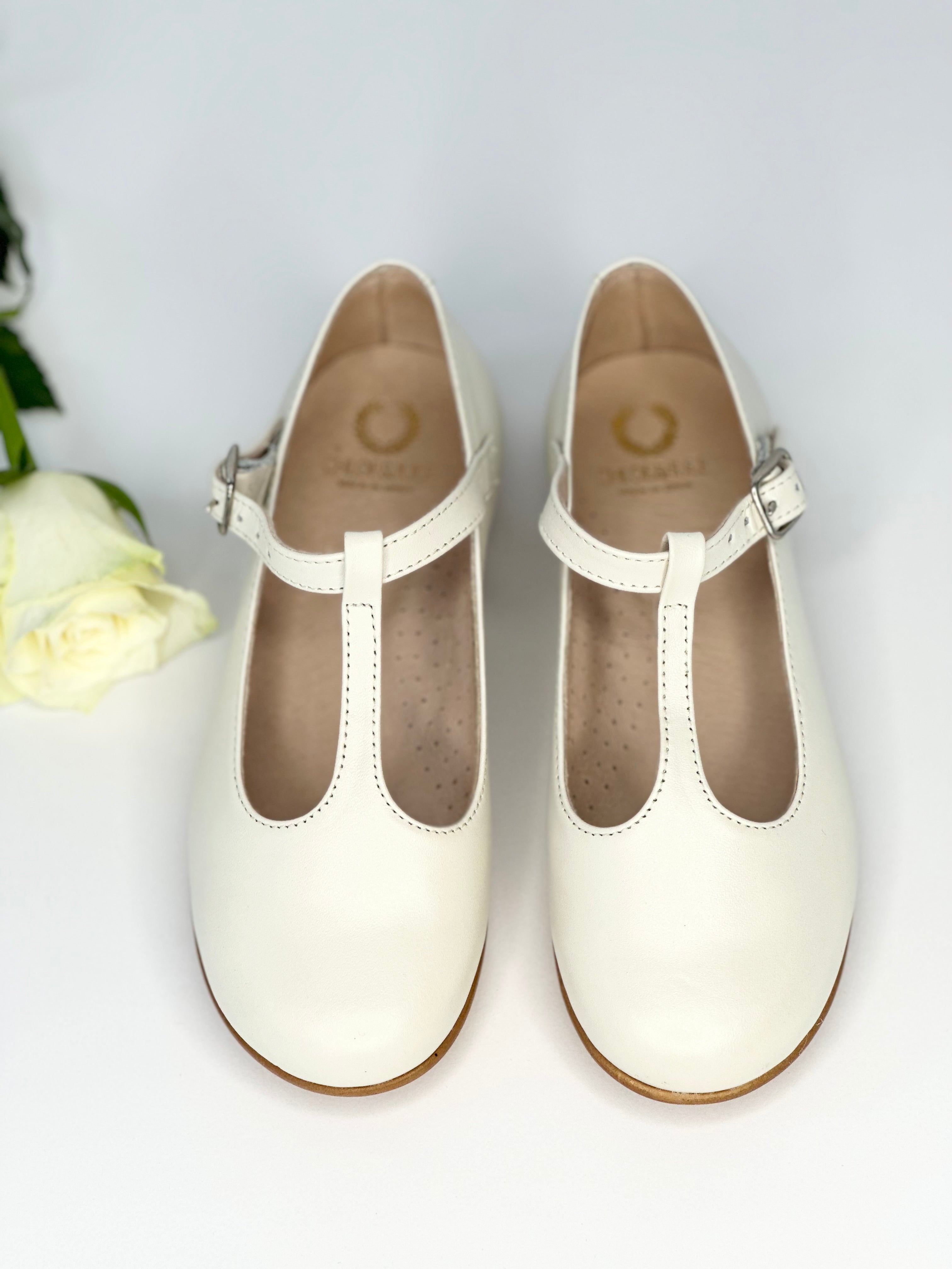 Bone Leather T-Bar Mary Janes Chloe & Jule