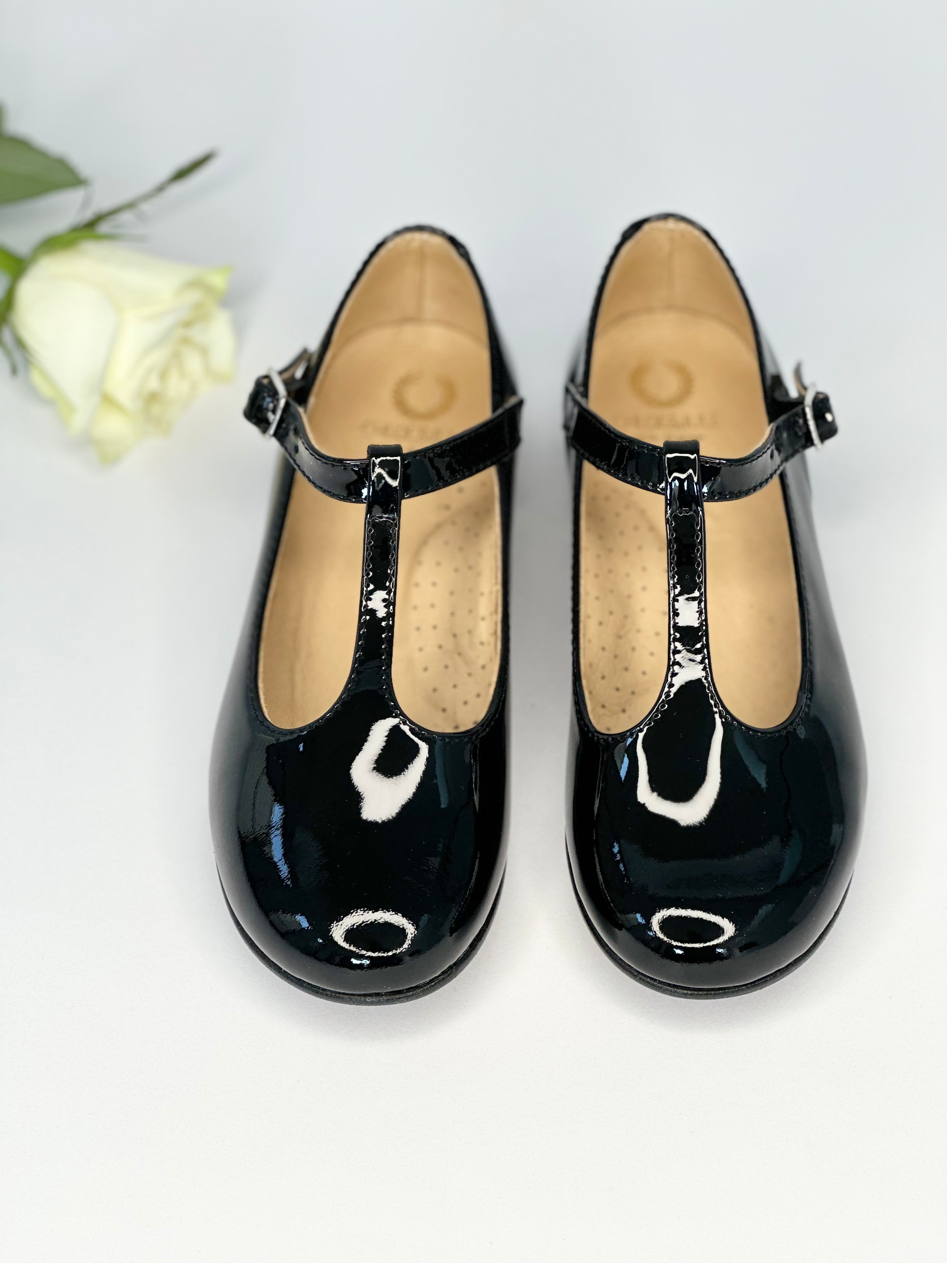 Black Patent T-Bar Mary Janes Chloe & Jule
