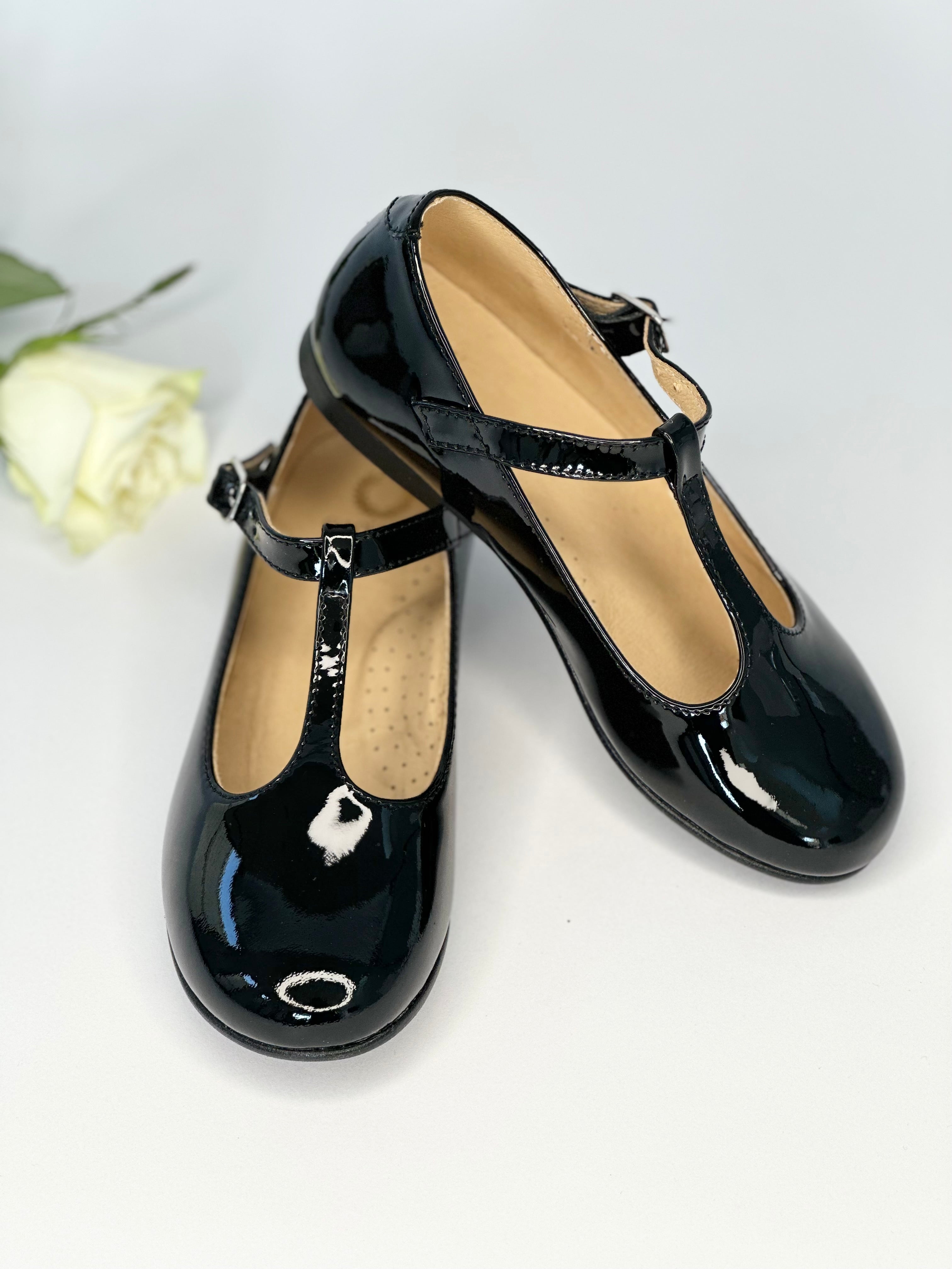Black Patent T-Bar Mary Janes Chloe & Jule