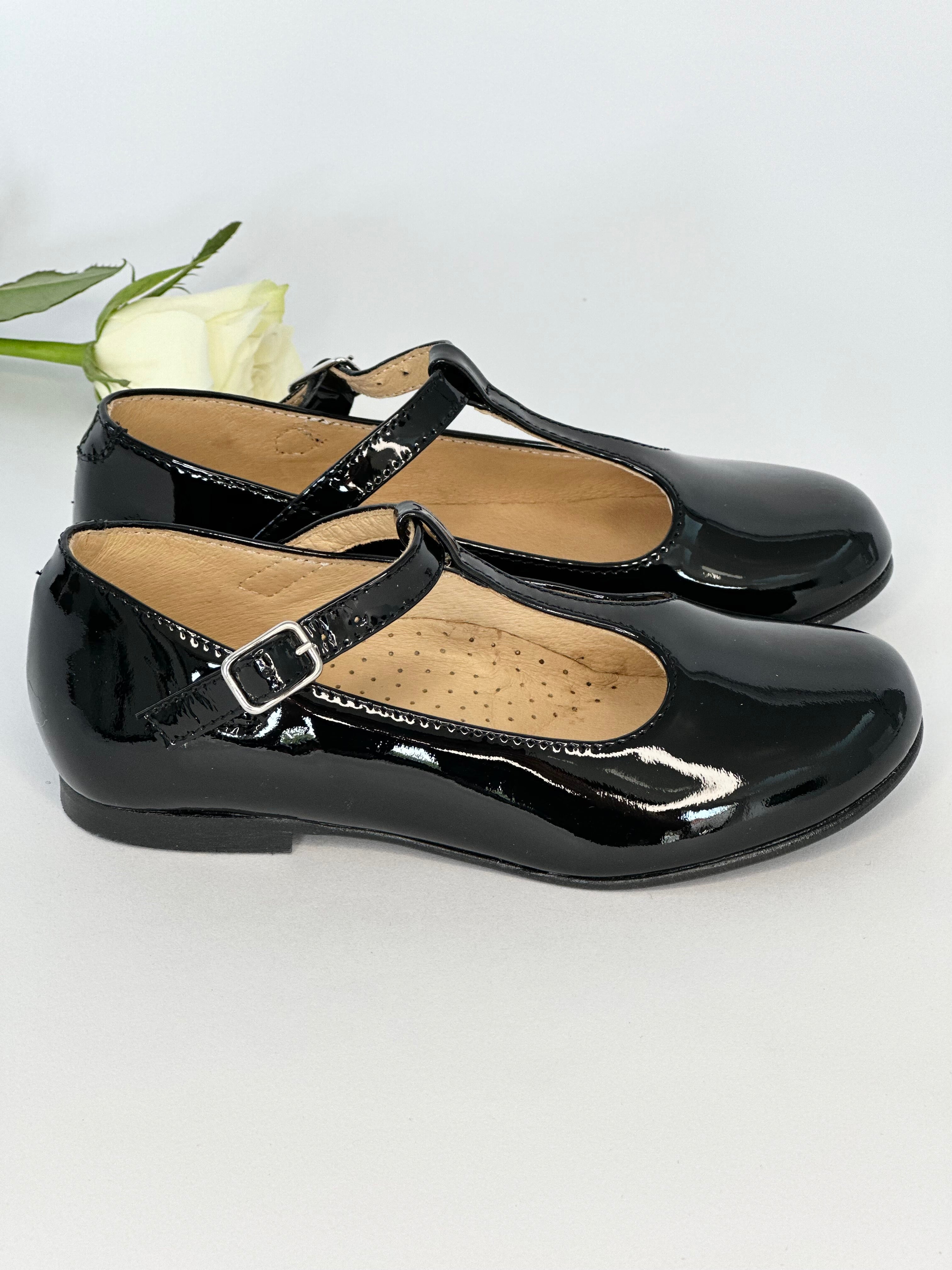 Black Patent T-Bar Mary Janes Chloe & Jule
