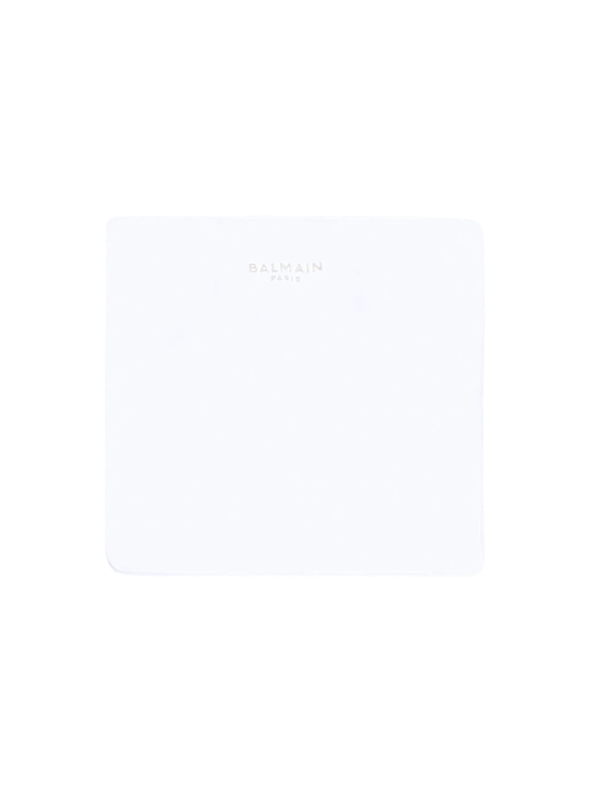 White laptop with &