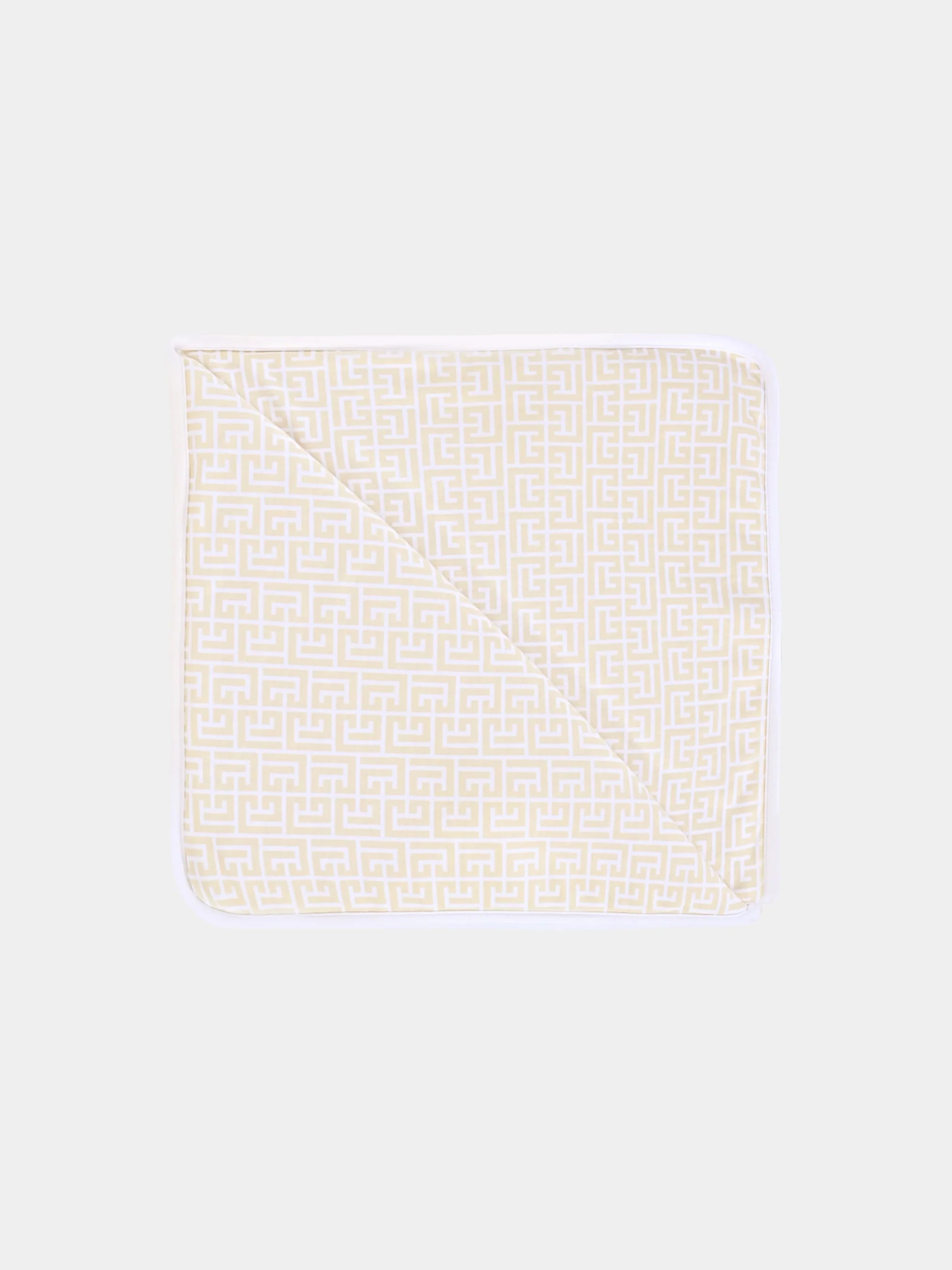 Monogram Jacquard Knit Baby Blanket Balmain