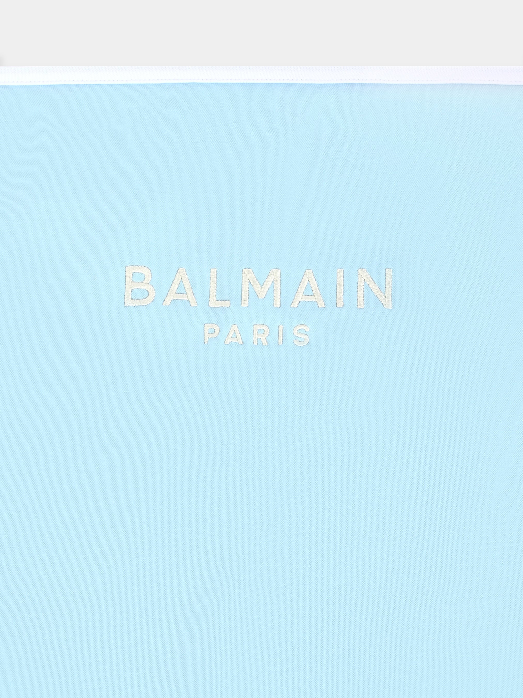 Monogram Jacquard Knit Baby Blanket Balmain