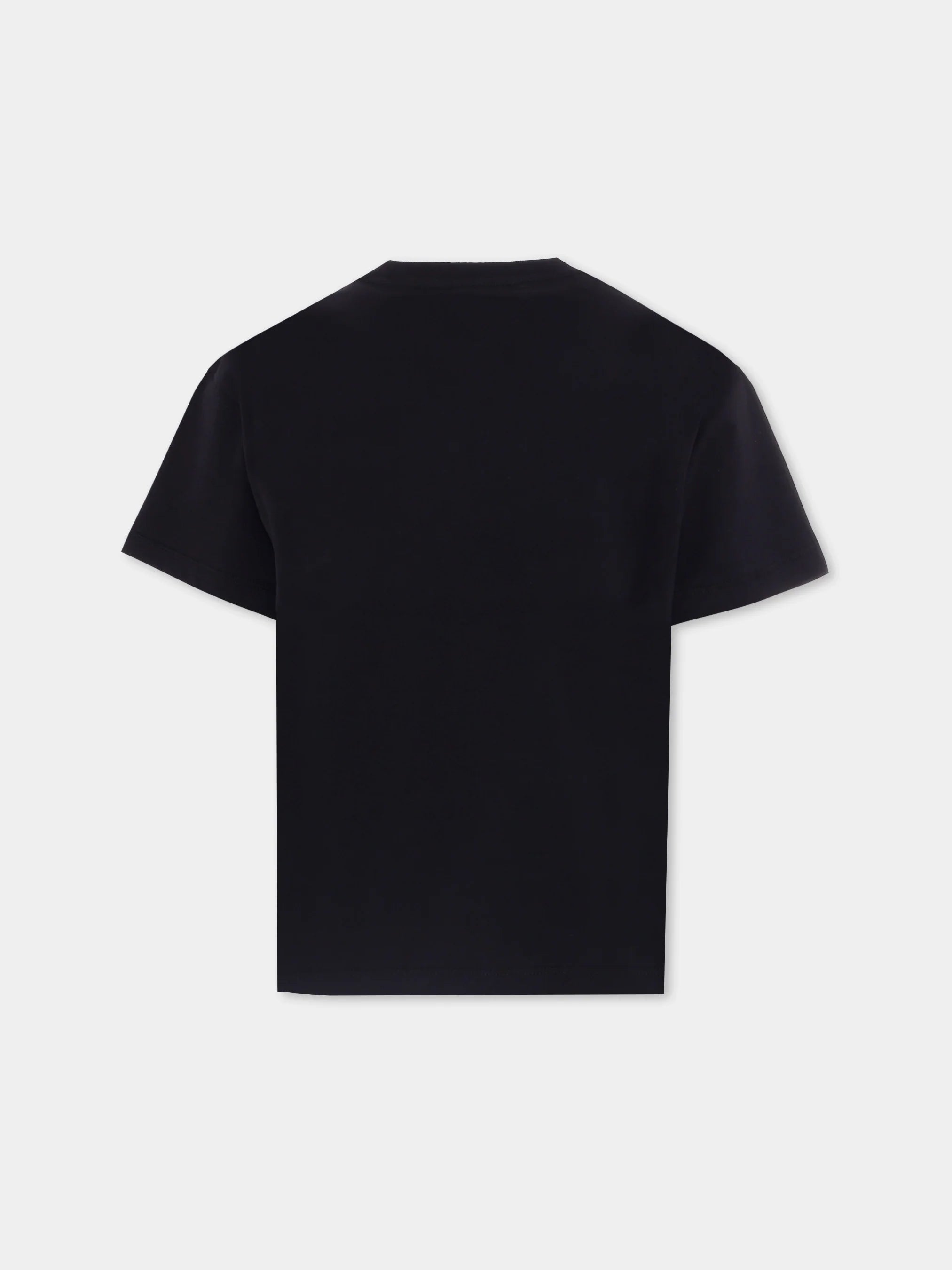 Kids’ Cotton Crew-Neck Tee with Balmain Paris Logo Print