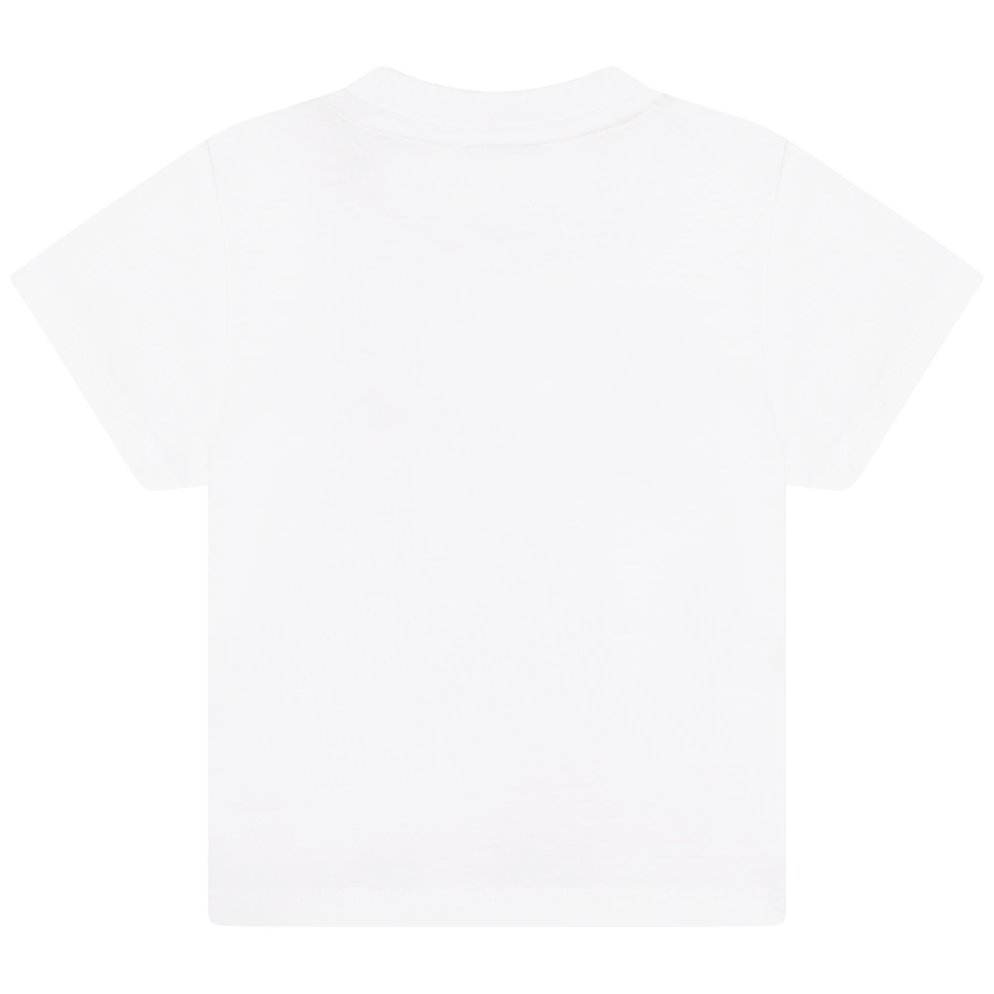 Cotton Jersey Short Sleeve T-Shirt with Shoulder Snap and Logo