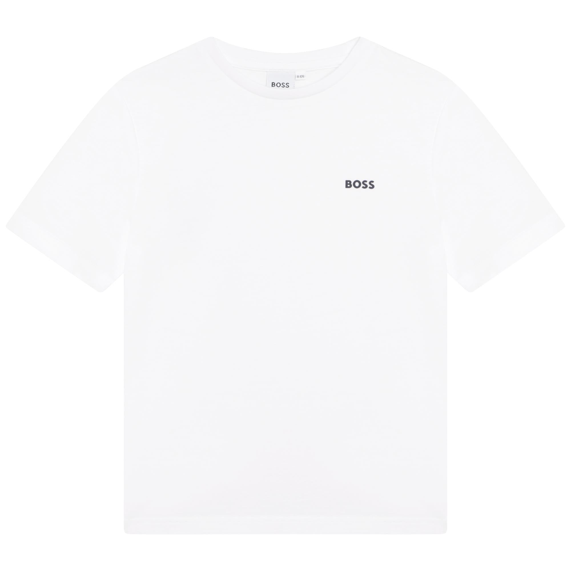 Cotton Jersey Short Sleeve Tee-Shirt with Printed Logo