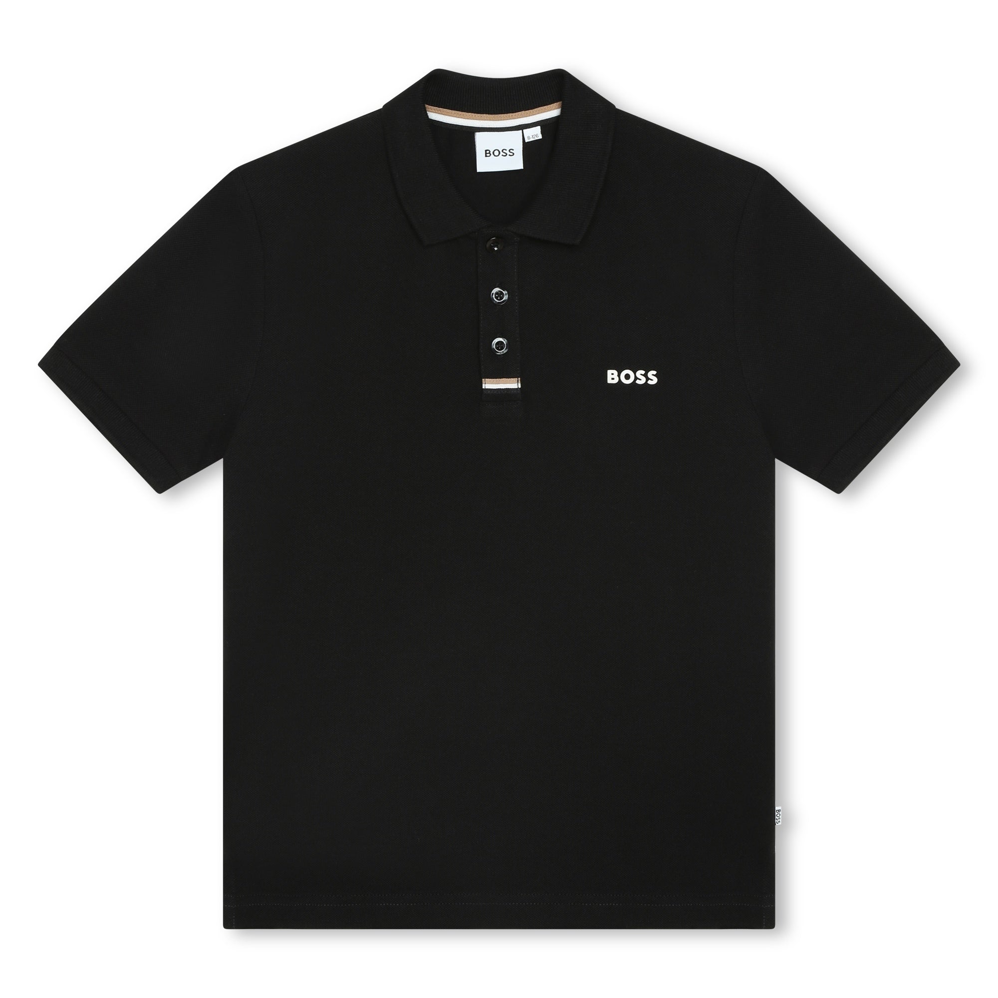 Short Sleeve Polo with Braid Collar