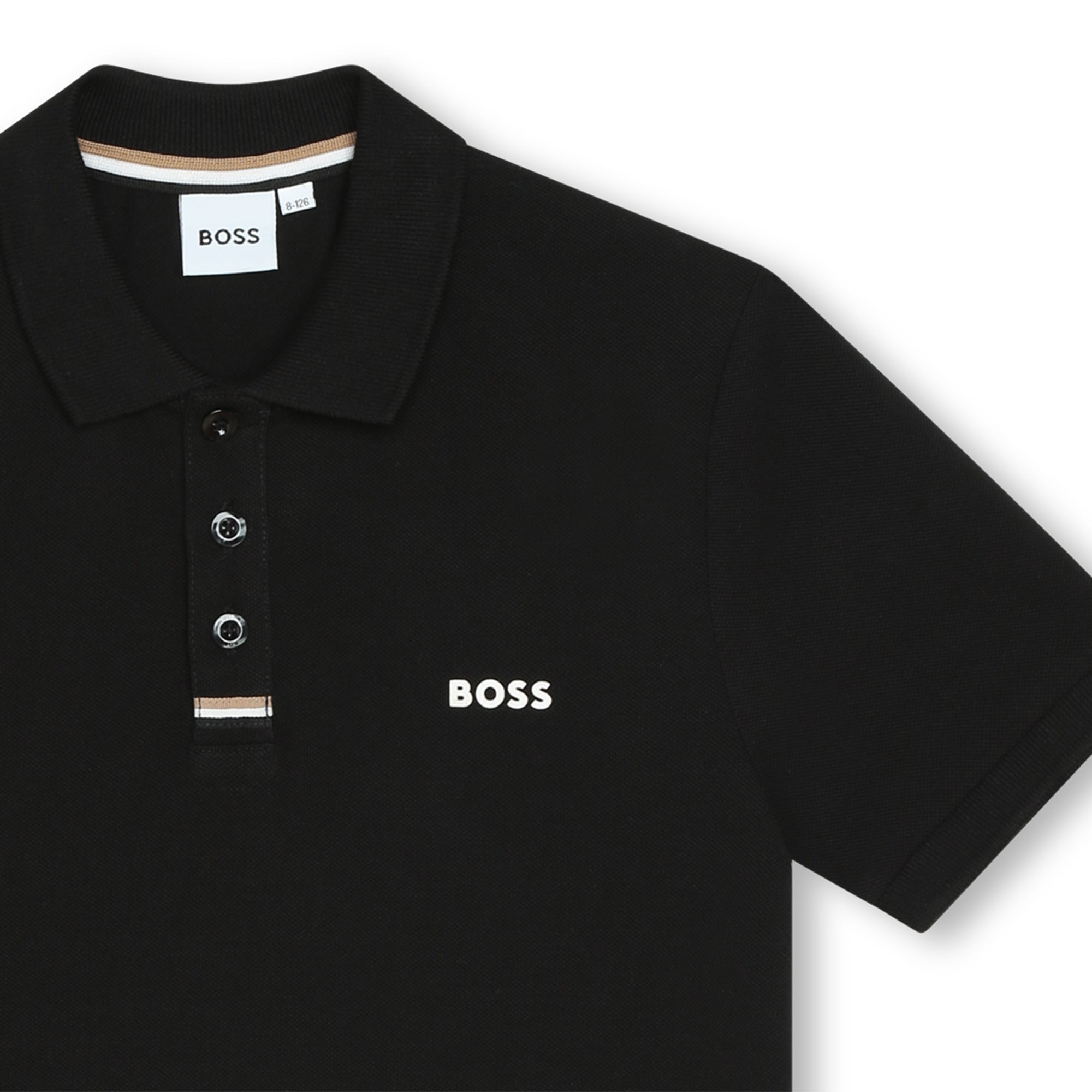 Short Sleeve Polo with Braid Collar