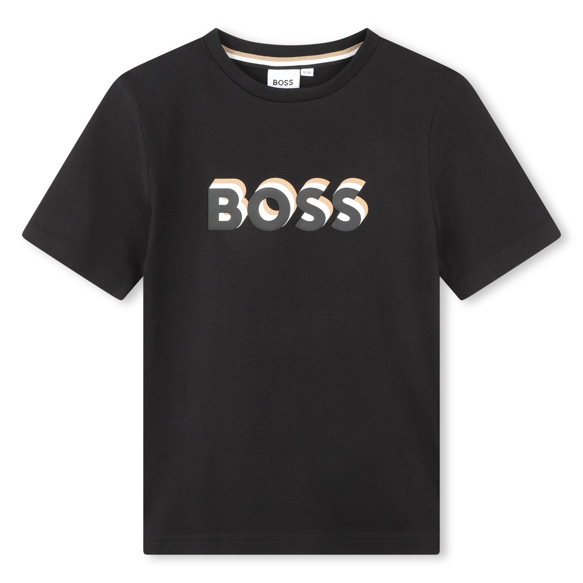 Cotton Embossed Logo Tee-Shirt