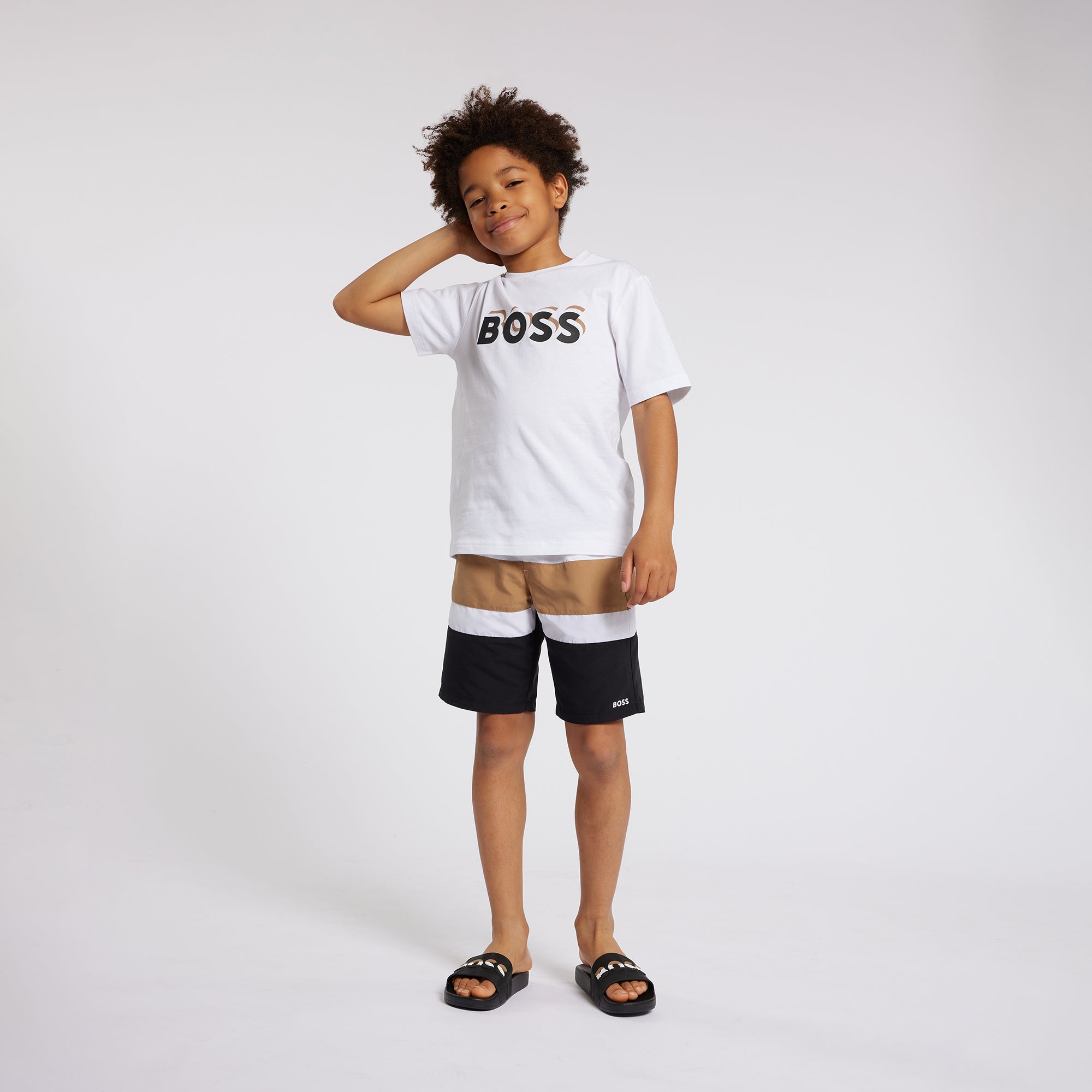 Cotton Embossed Logo Tee-Shirt