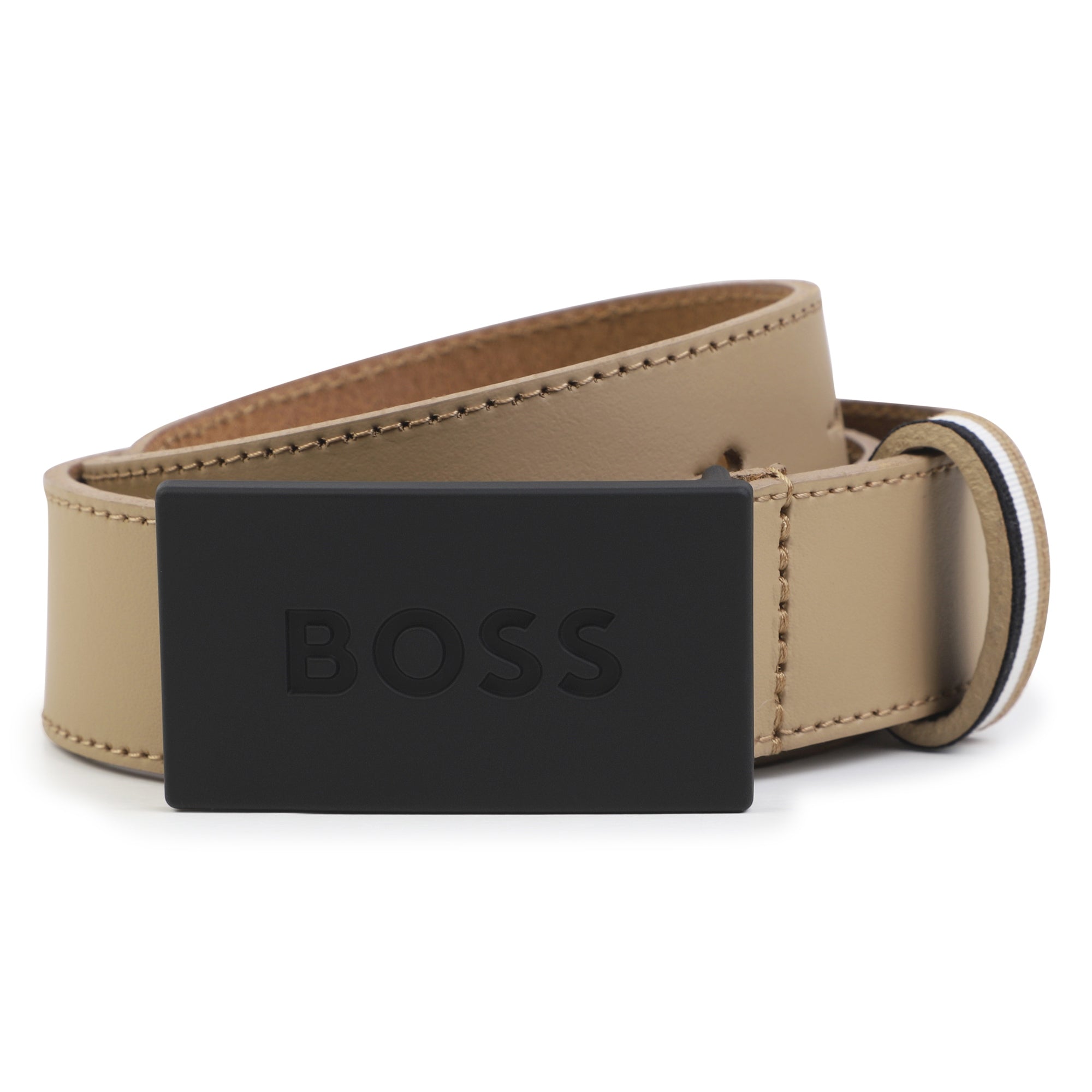 Leather Belt with Metal Buckle