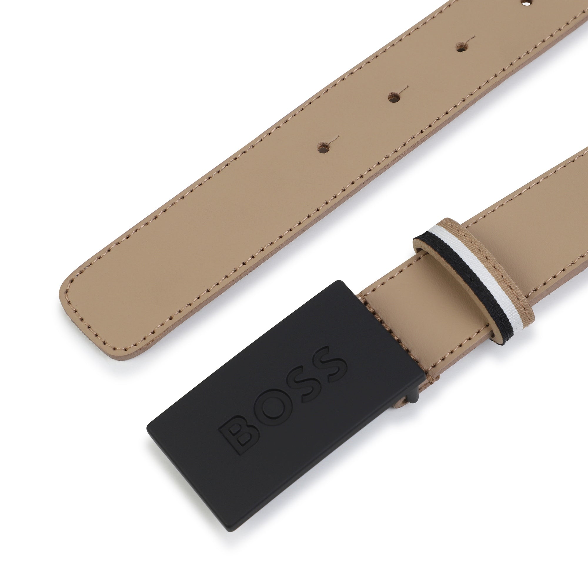 Leather Belt with Metal Buckle