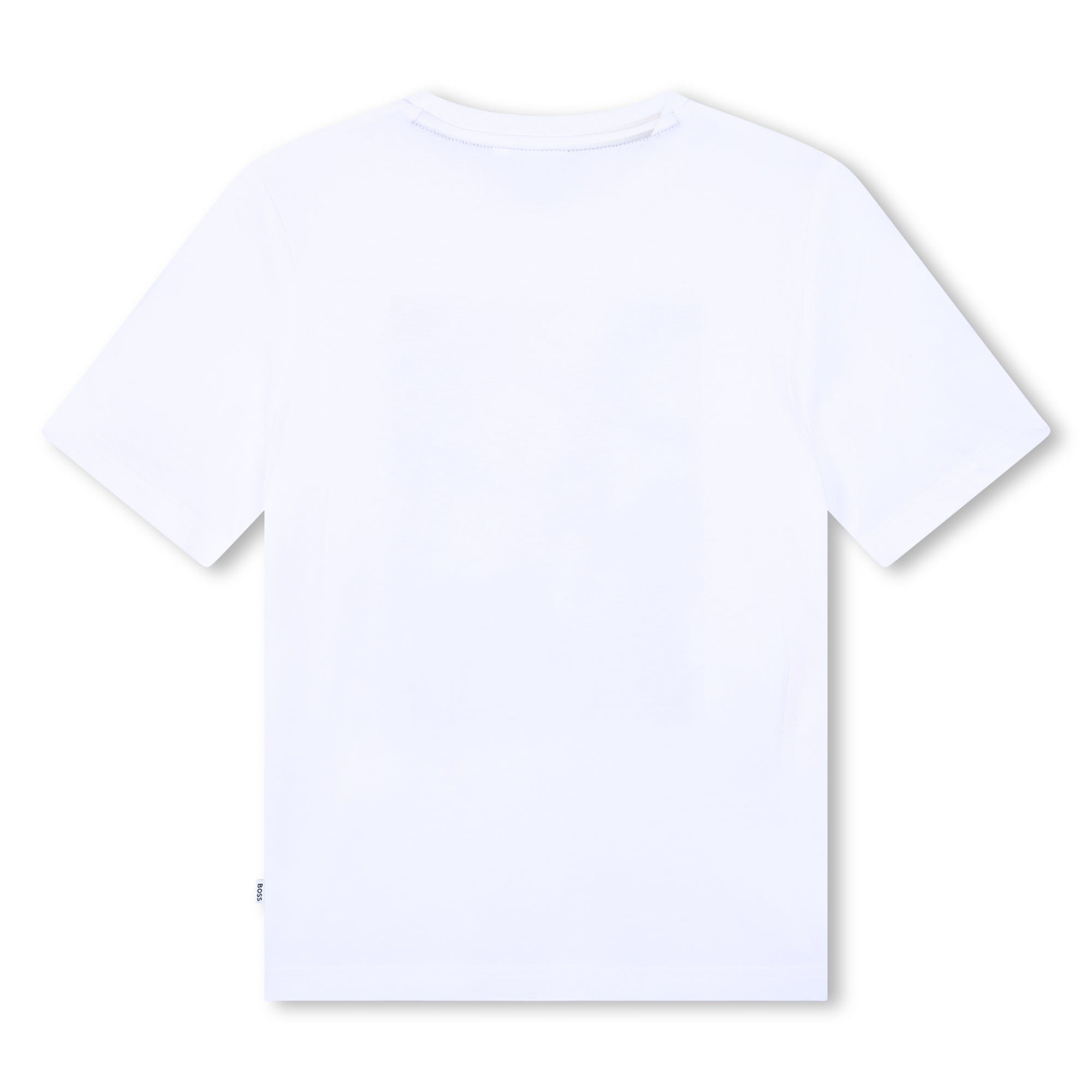 White Short Sleeve Tee with Illustration Hugo Boss
