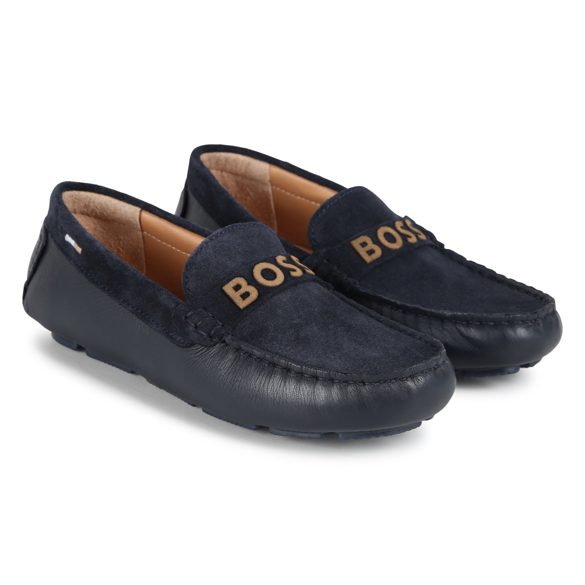 Navy Suede Loafers Hugo Boss