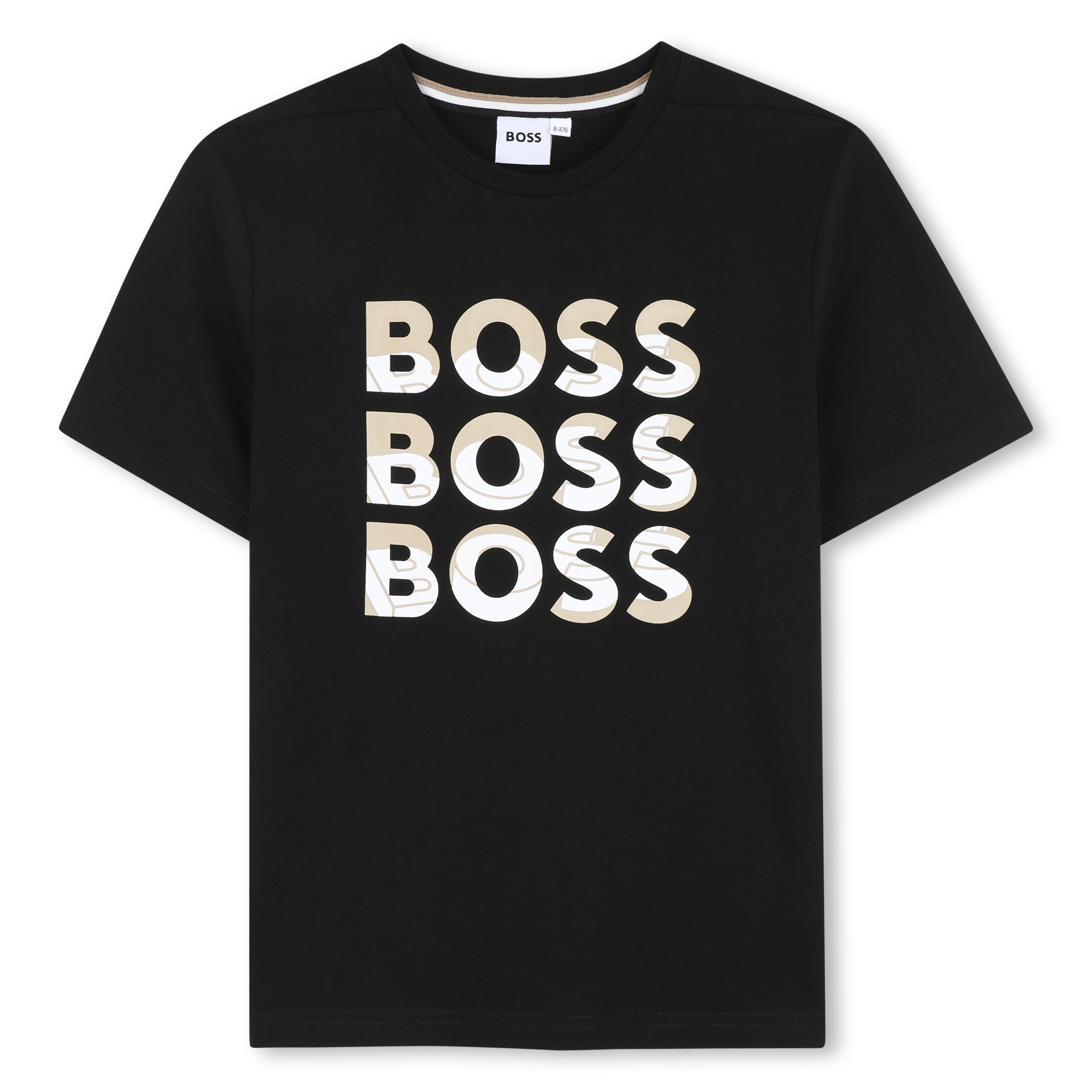 Short-Sleeved Tee with Multi Logo Hugo Boss