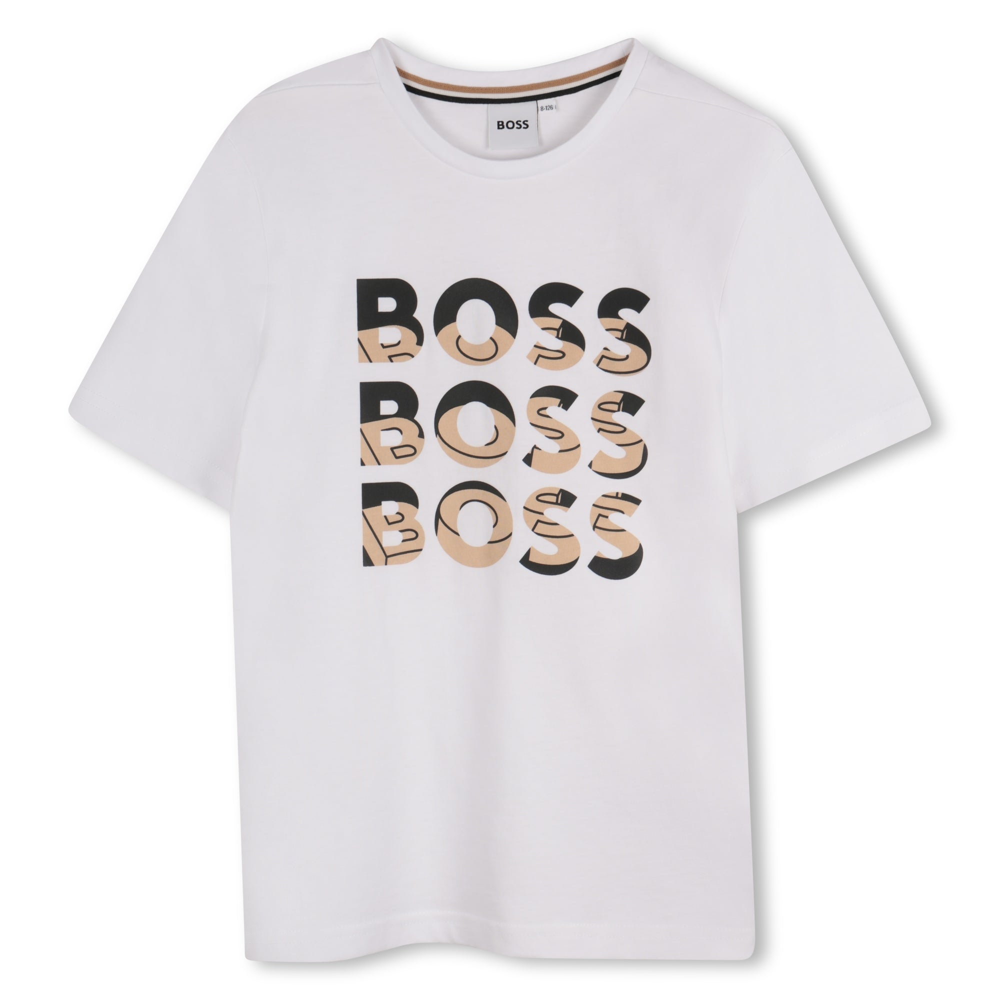 Short-Sleeved Tee with Multi Logo Hugo Boss