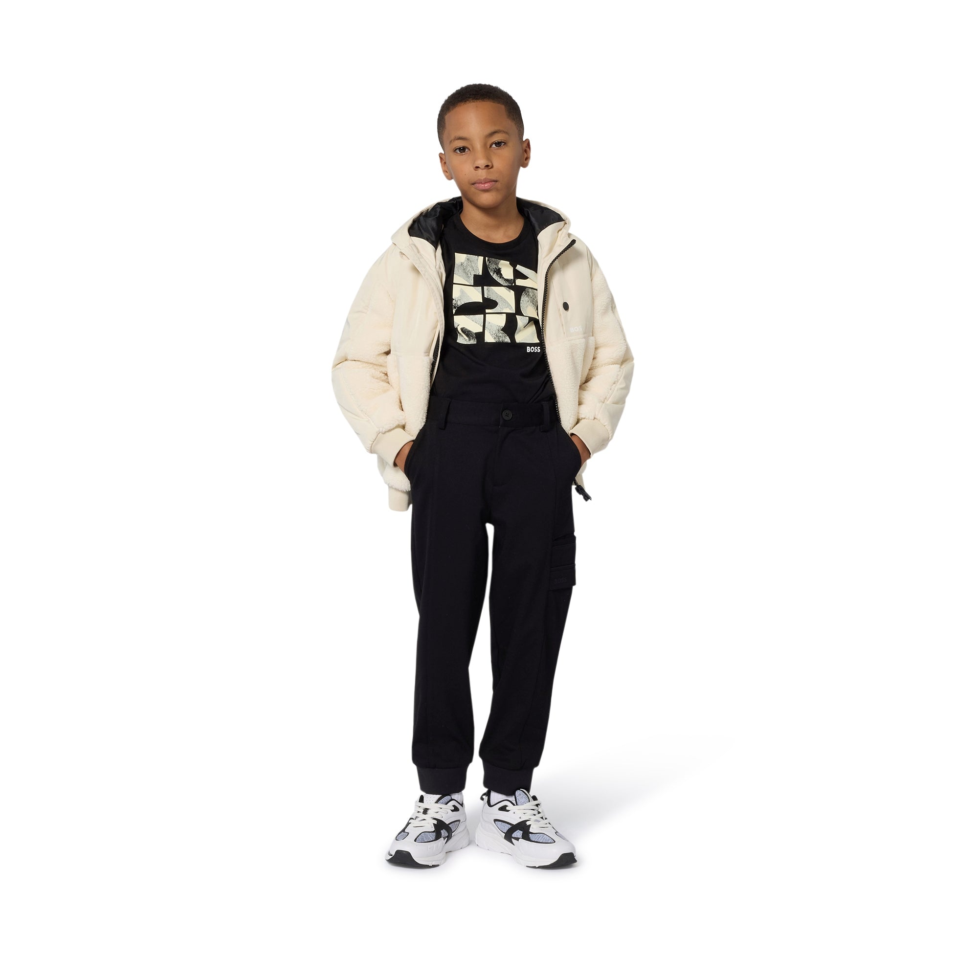 Cargo Trousers with Ribbed Cuffs for Boys