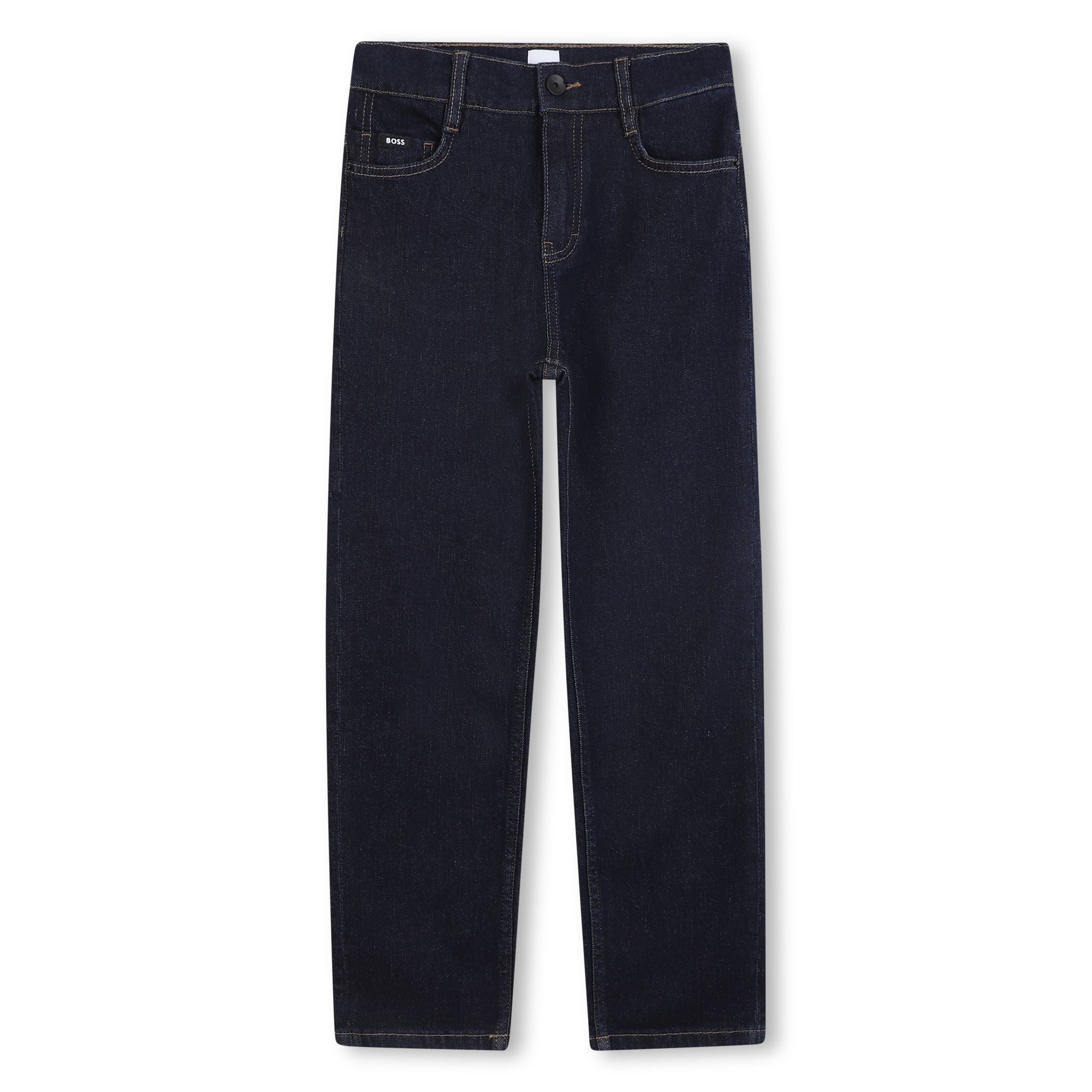 Stretch Cotton Denim Jeans for Boys Hugo Boss