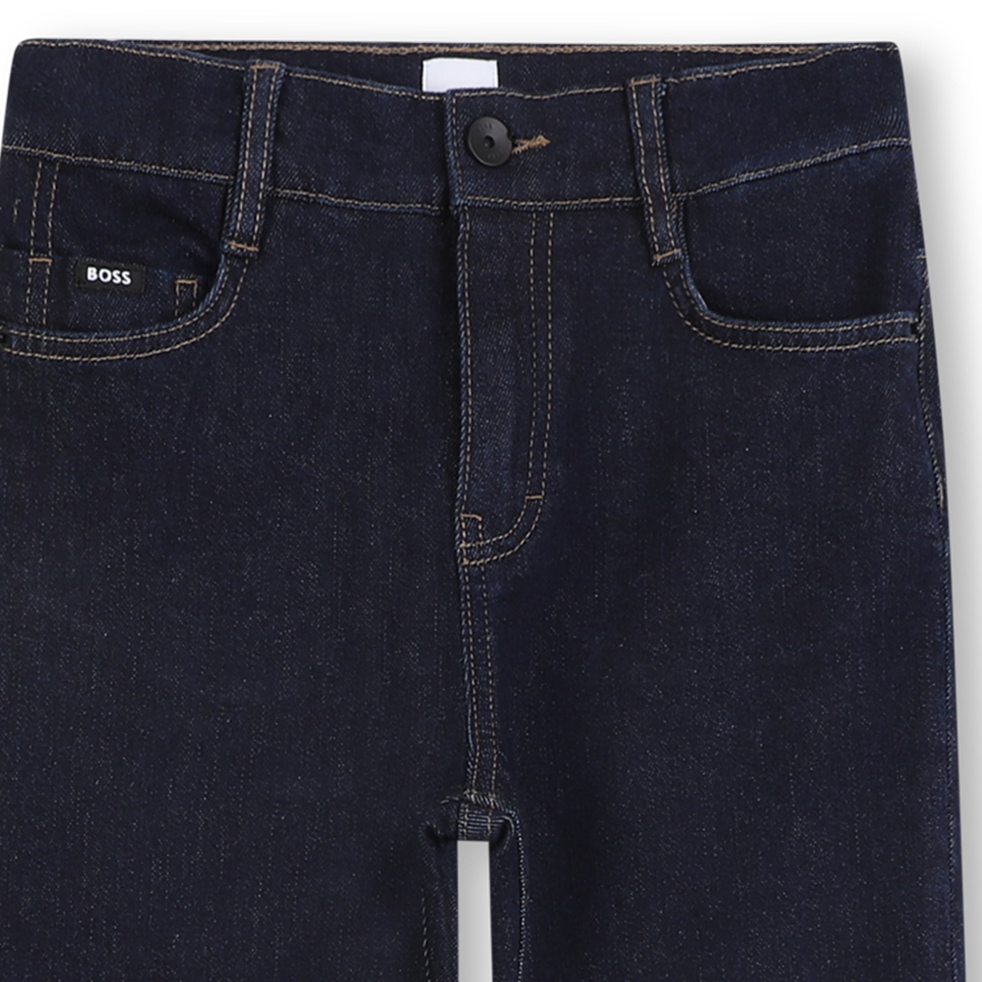 Stretch Cotton Denim Jeans for Boys Hugo Boss