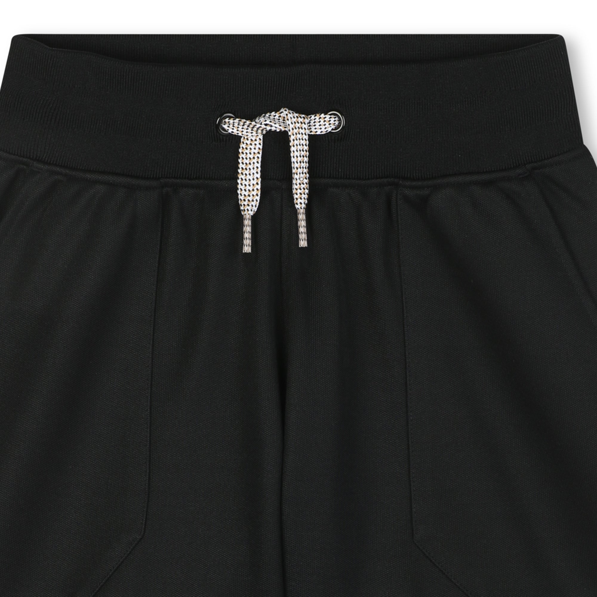 Cotton Piqué Jogging Shorts with Patch Pockets and Logo Details