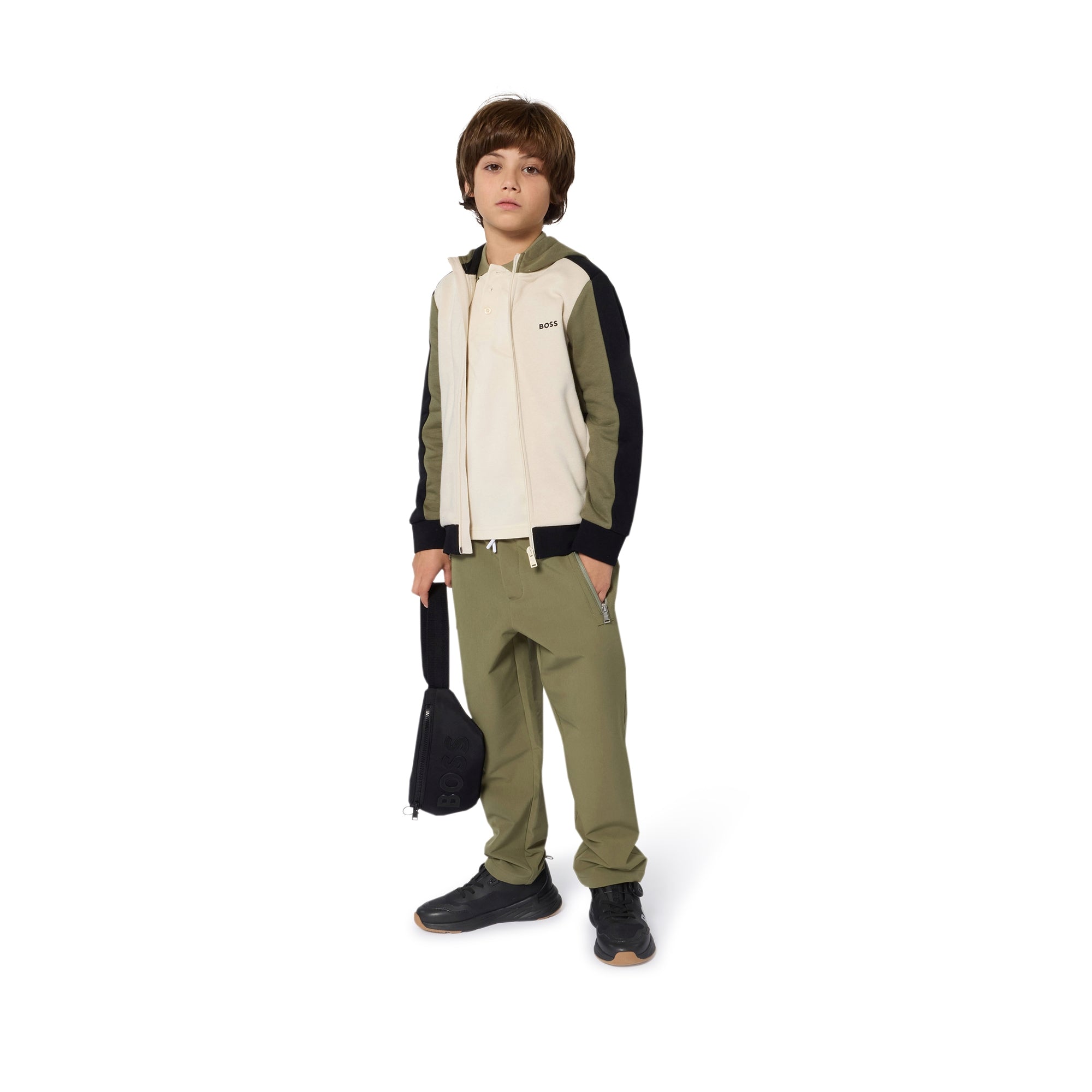 Colourblock Cotton Polo Shirt for Boys Hugo Boss