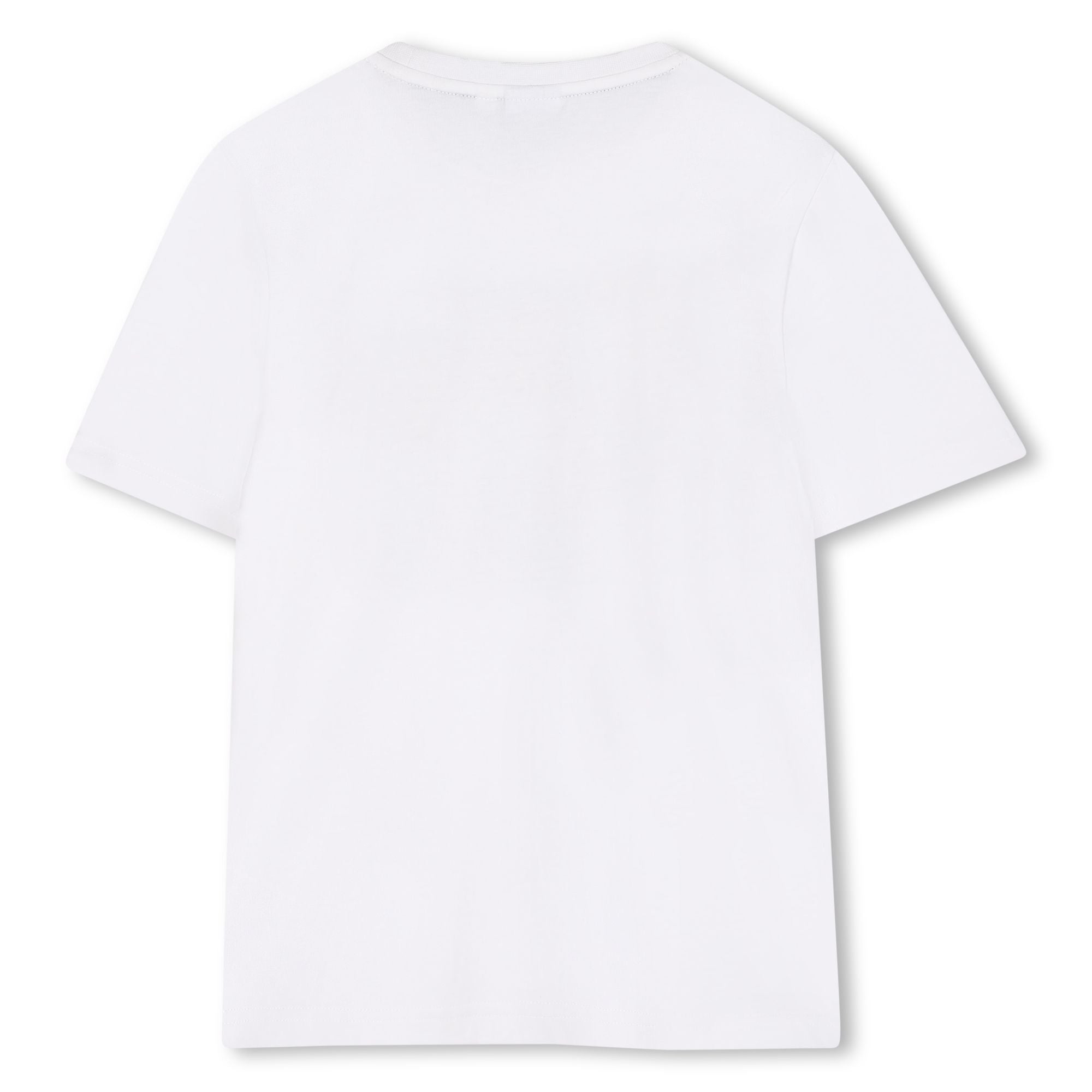 Cotton Jersey Short Sleeve T-Shirt with Monogram Print and Logo