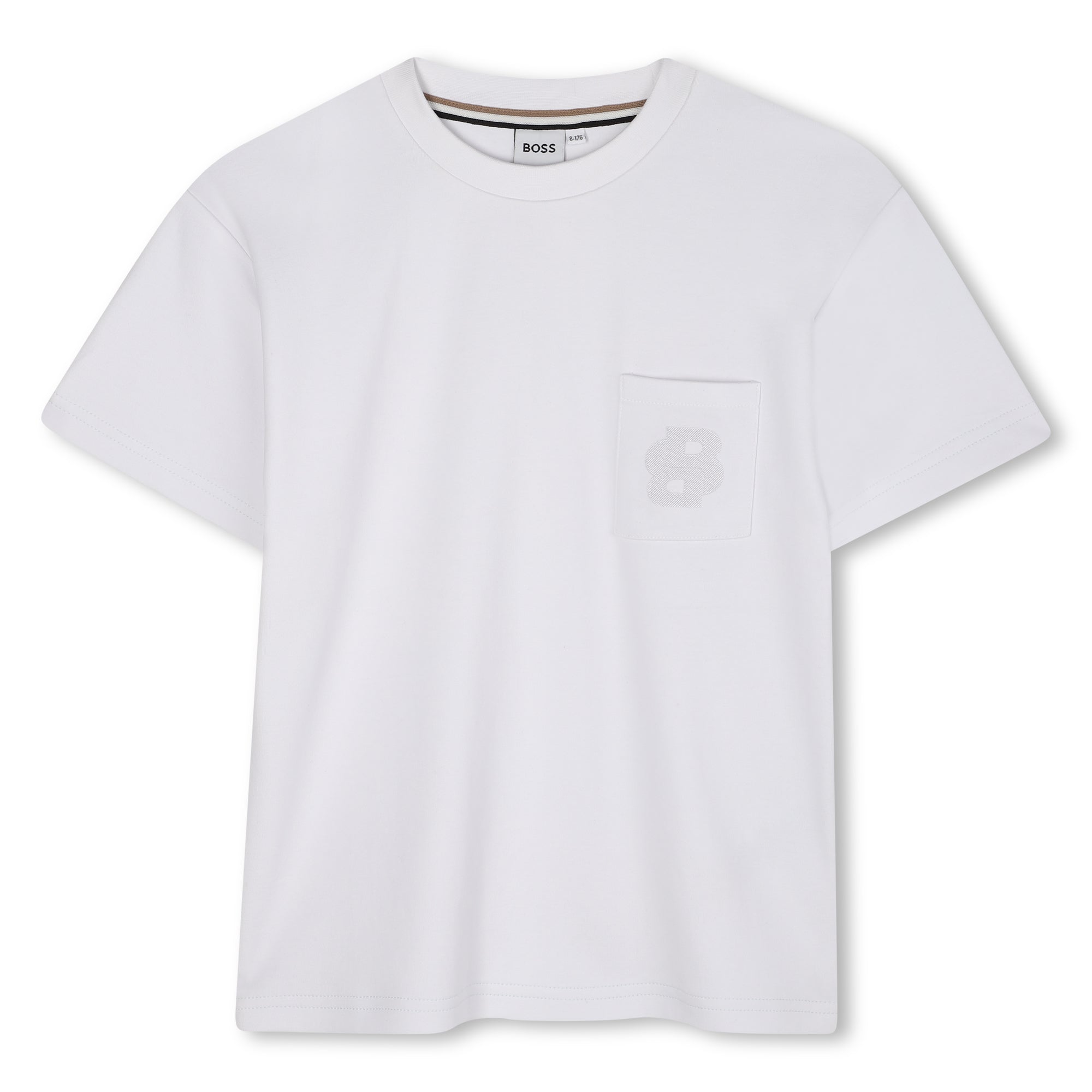 Cotton Interlock Short Sleeve T-Shirt with Embroidered Pocket Detail Hugo Boss
