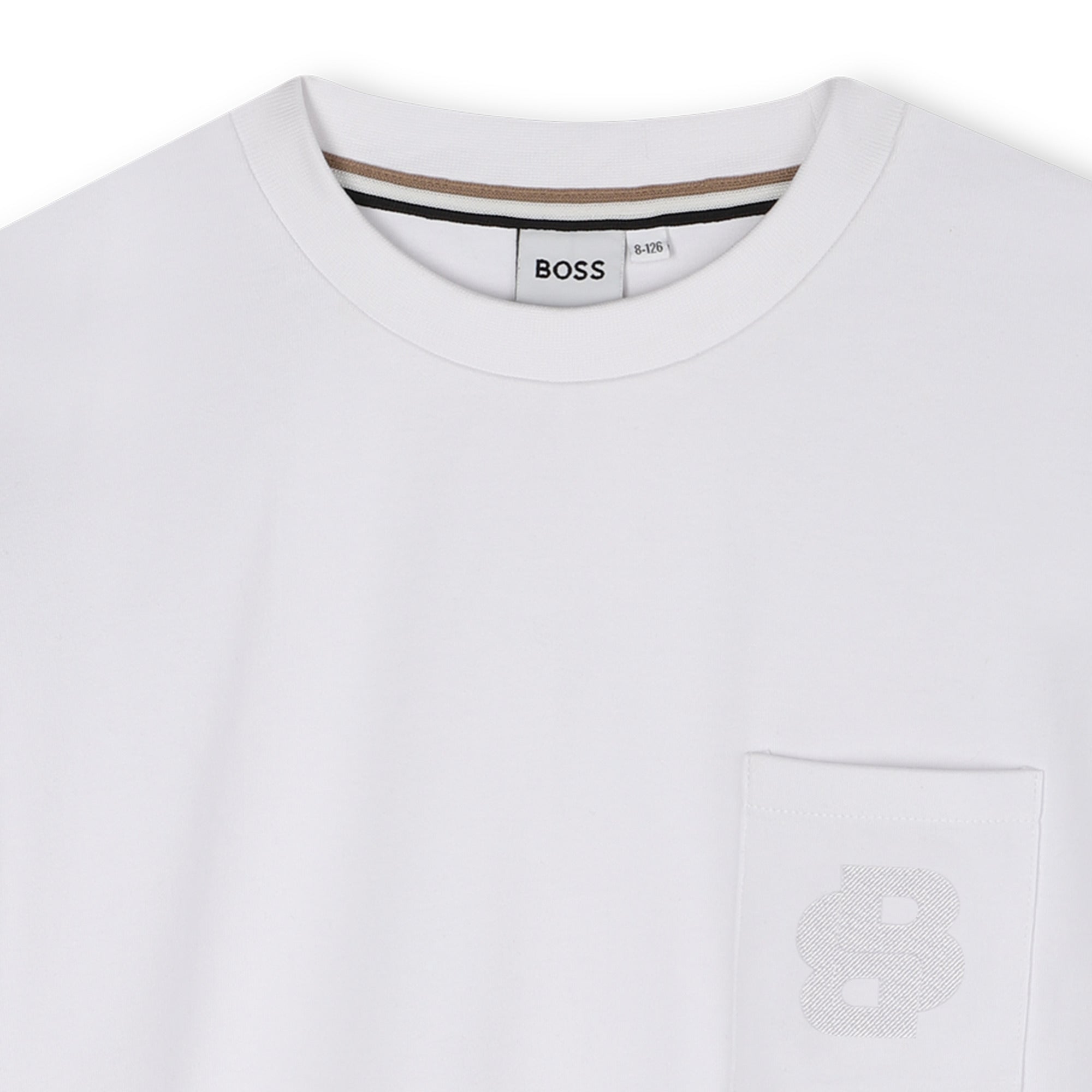 Cotton Interlock Short Sleeve T-Shirt with Embroidered Pocket Detail Hugo Boss