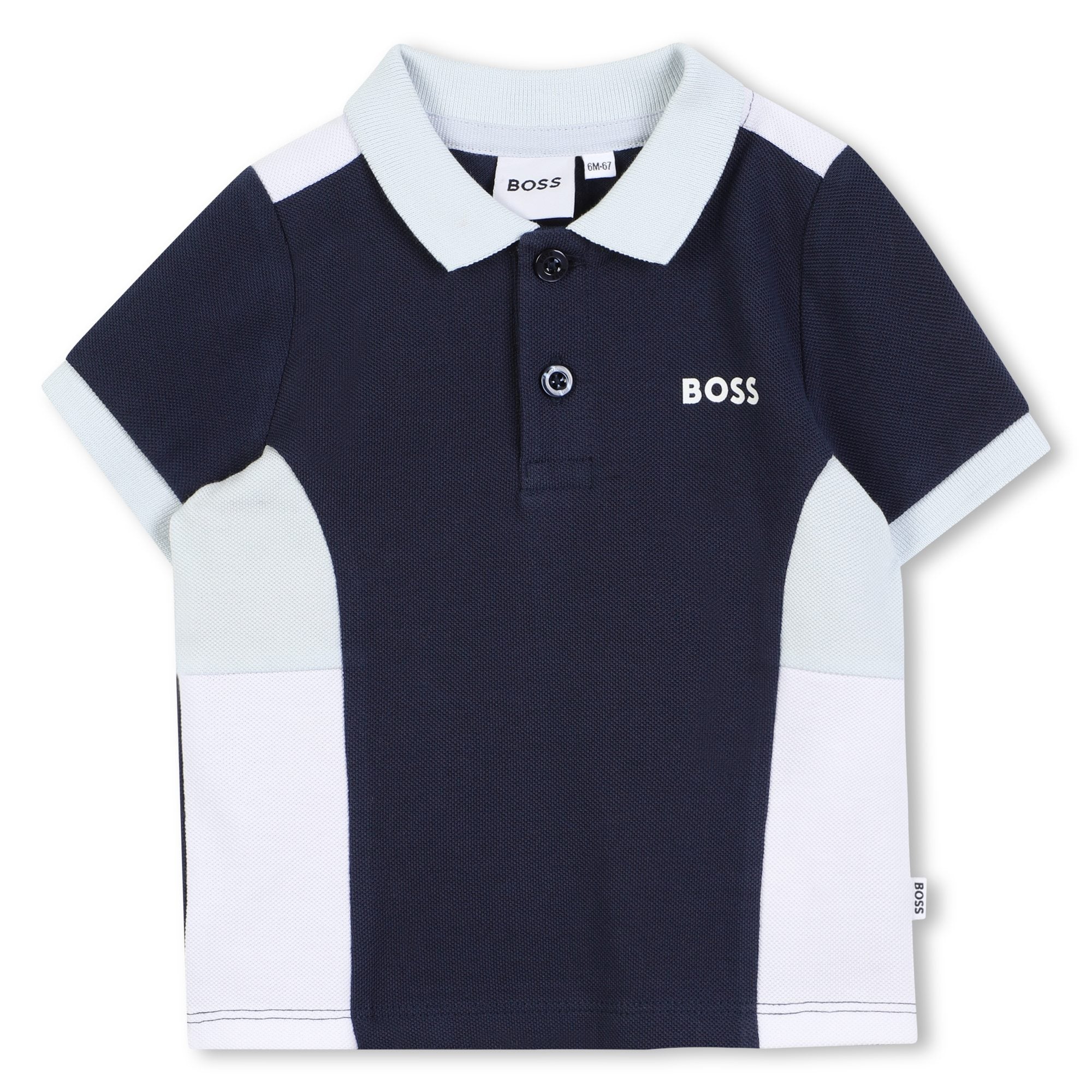 Colourblock Cotton Polo Shirt for Boys