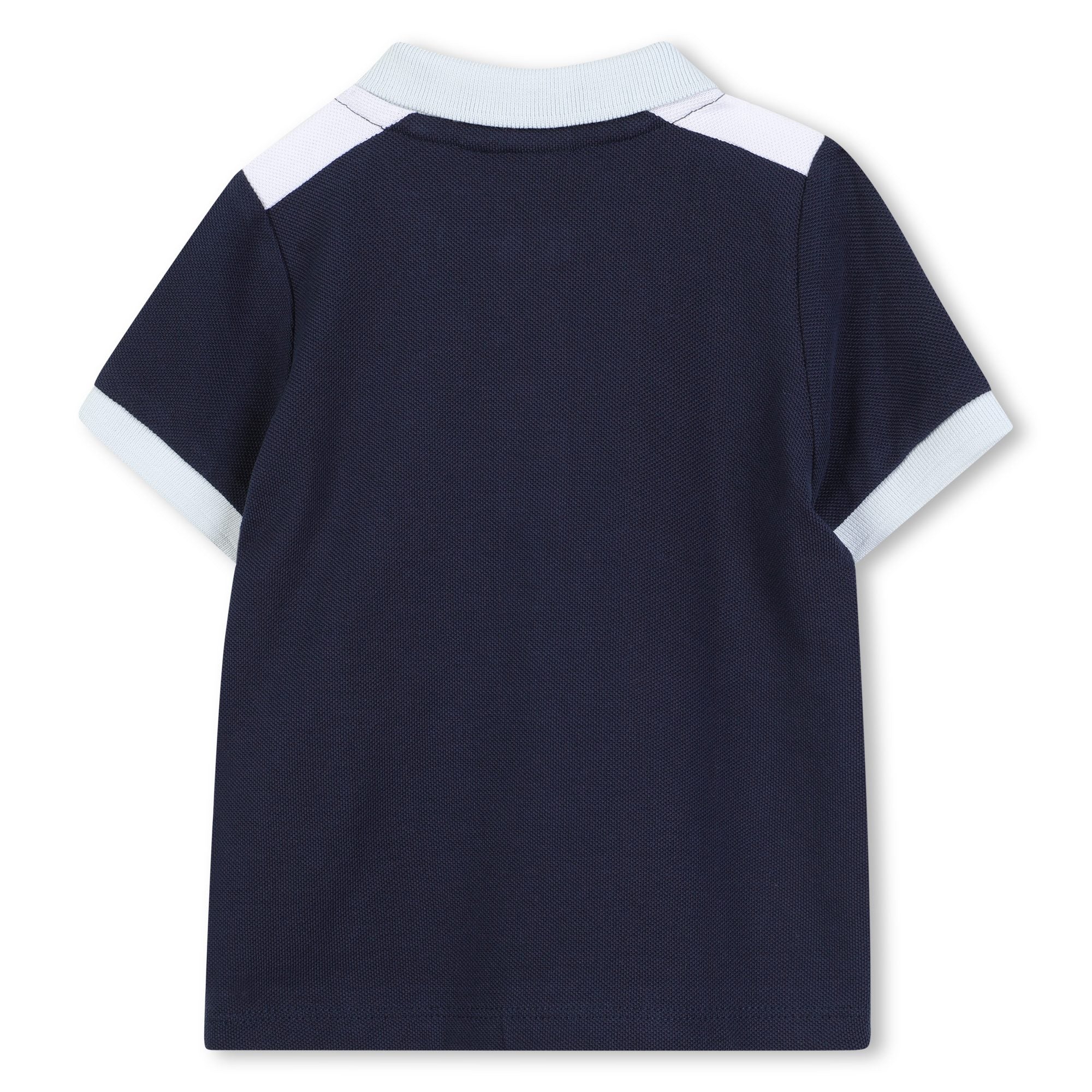 Colourblock Cotton Polo Shirt for Boys