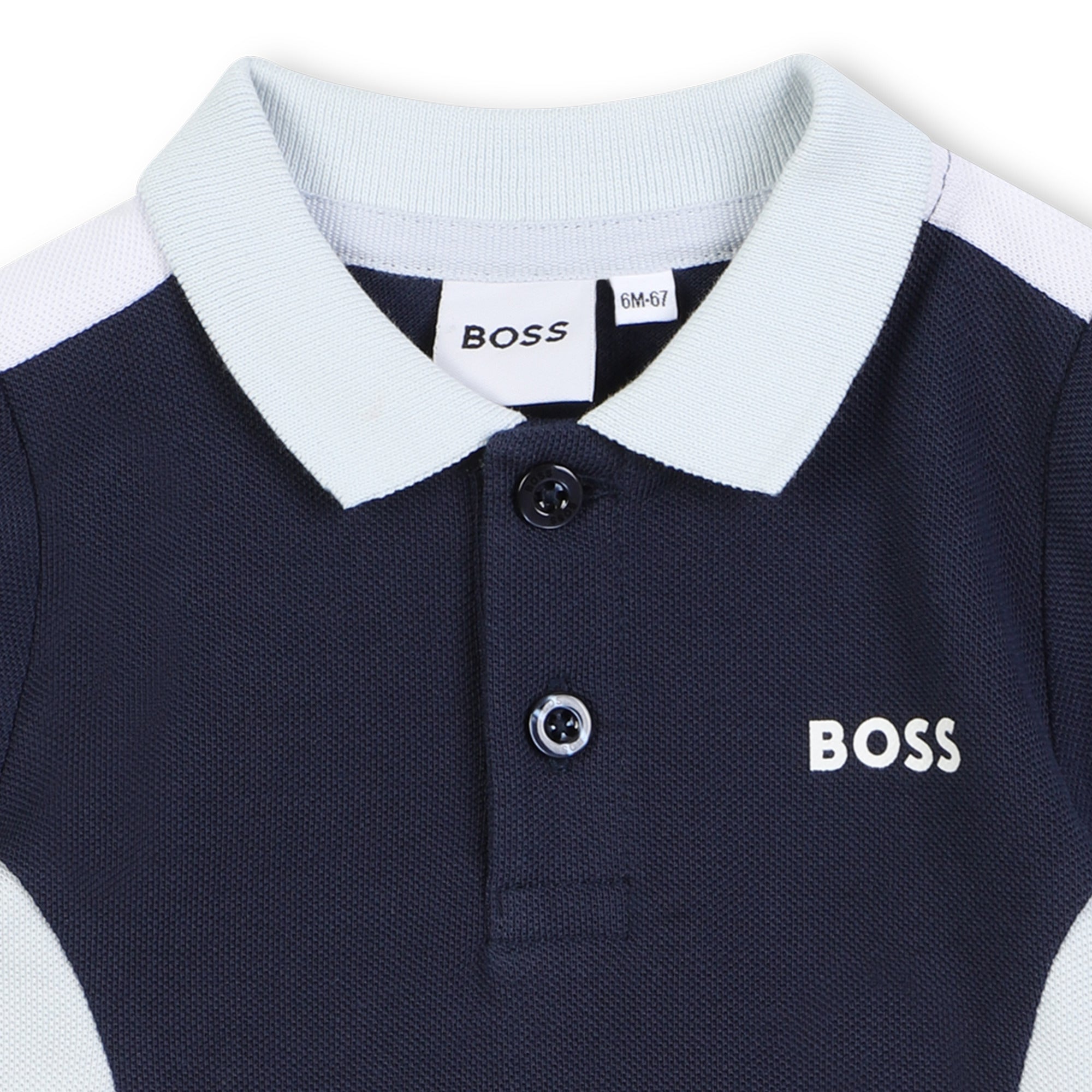 Colourblock Cotton Polo Shirt for Boys