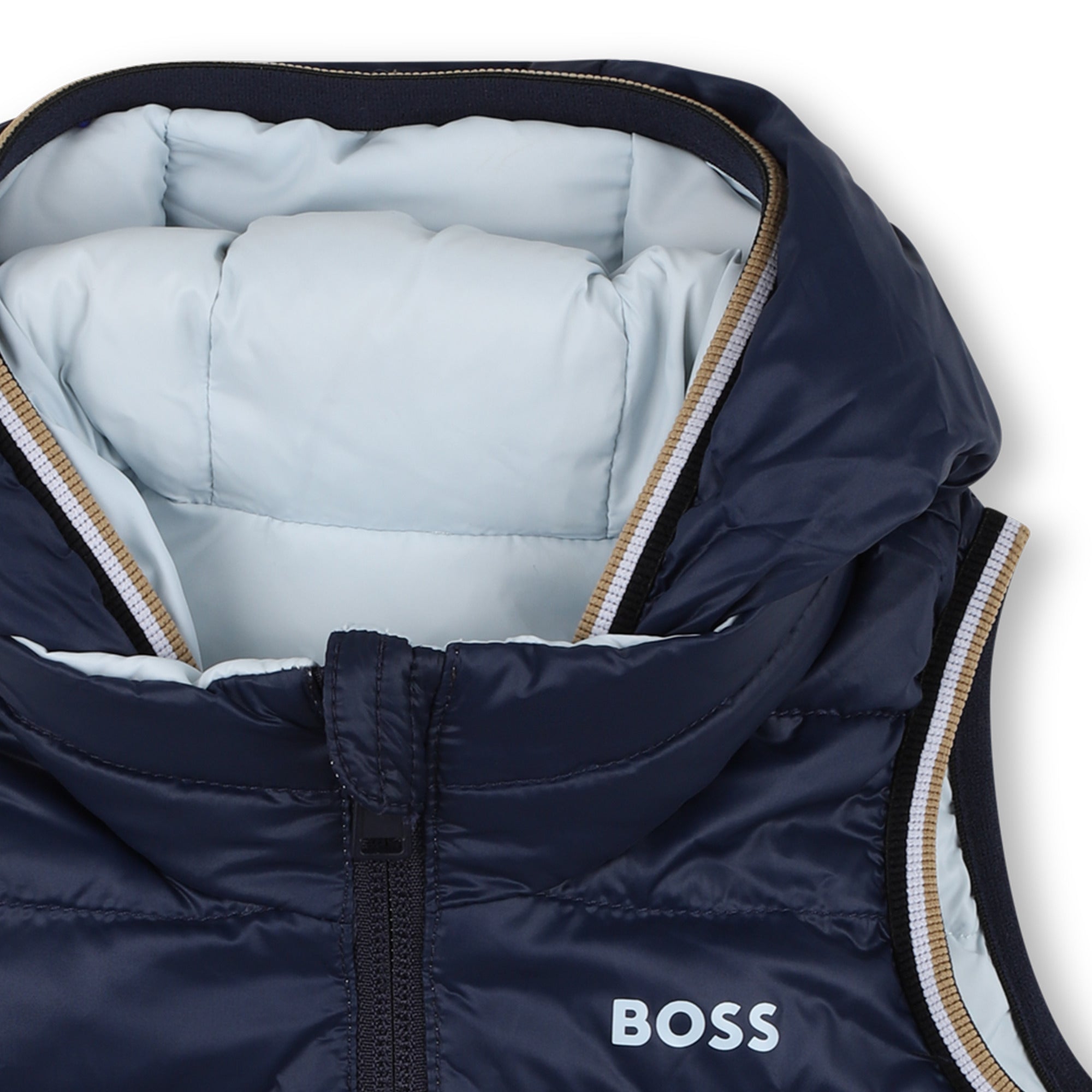 Reversible Quilted Hooded Gilet for Boys Hugo Boss